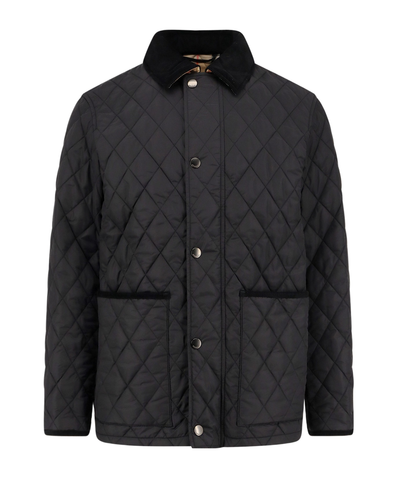 Burberry Haddington Quilted And Padded Jacket In Black