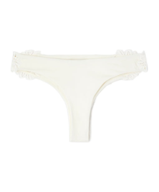 Ermanno Scervino Fringed Lace Briefs In White