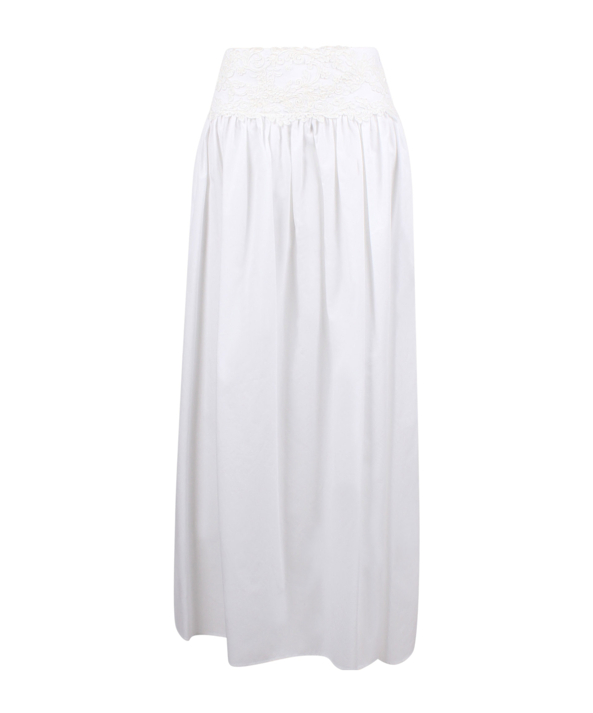 Ermanno Scervino Embroidered Midi Skirt In White