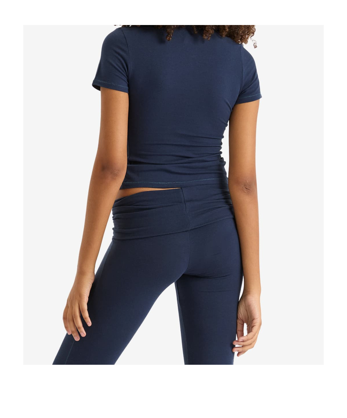 Skims Short-sleeved T-shirt In Navy Blue