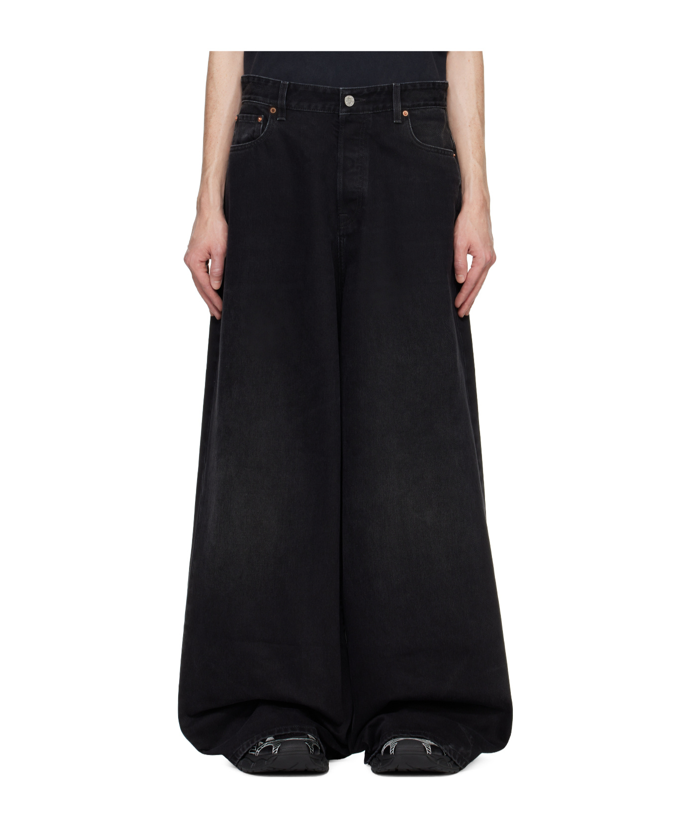 Vetements Oversized Baggy Jeans In Black