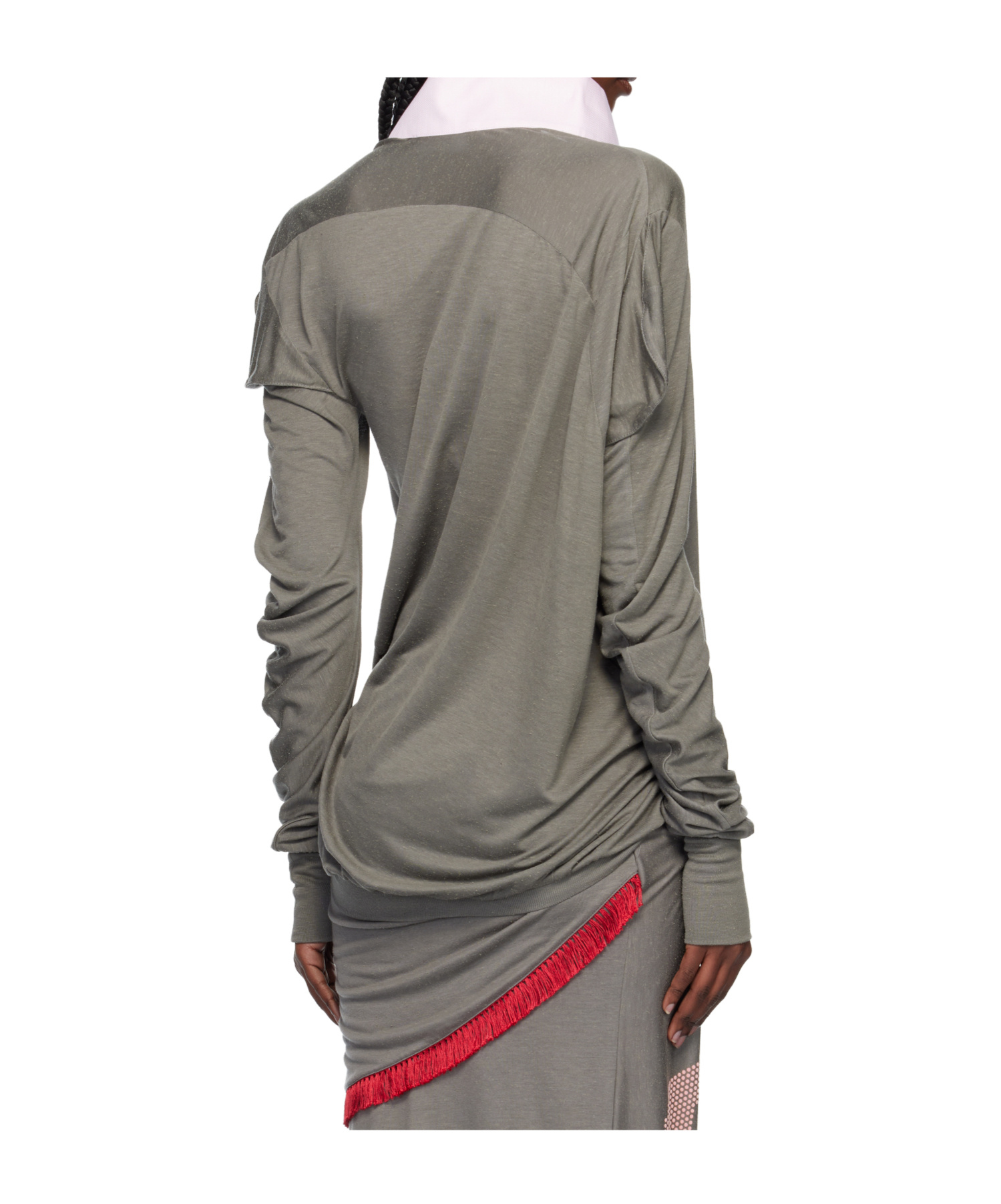 Kiko Kostadinov Asymmetrical Sweater In Gray