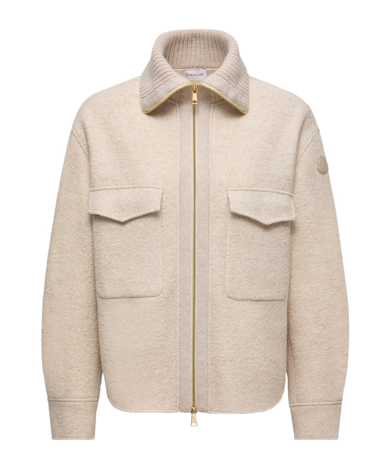 Moncler Jacke Aus Einem Wollgemisch In Neutral