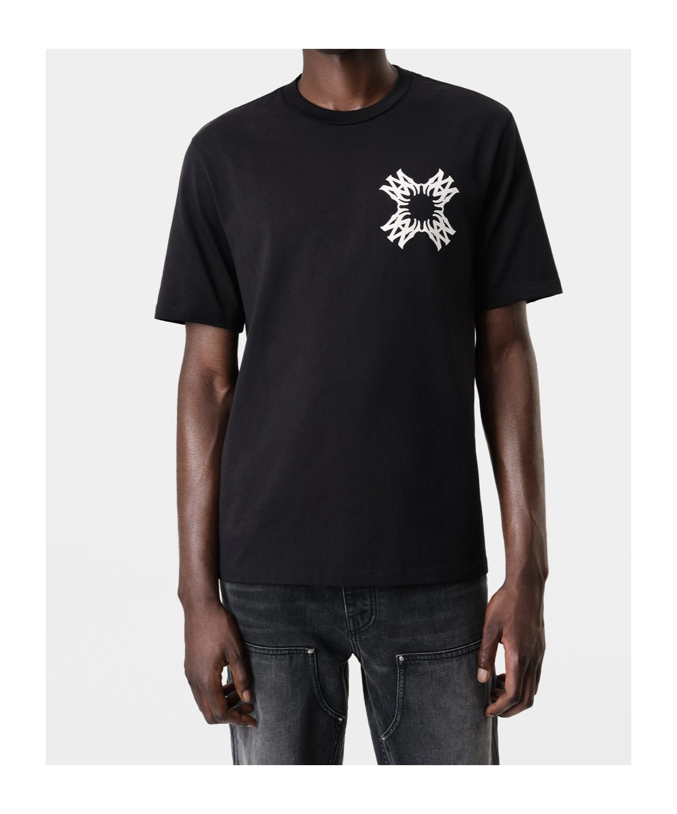 Amiri Mens Black Quad Branded Cotton-jersey T-shirt