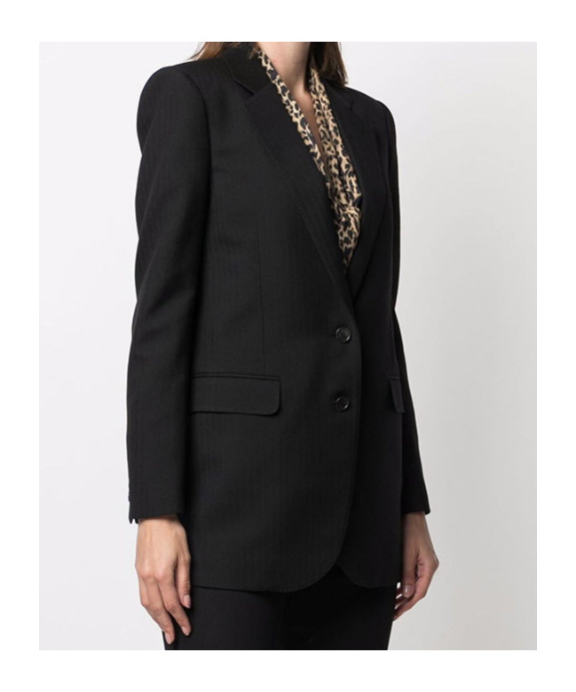 Saint Laurent Single-breasted Wool Blazer In Black