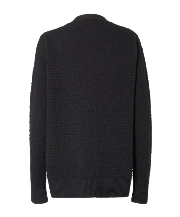 Fendi Cardigan Black Ff Cashmere And Wool Cardigan In Black