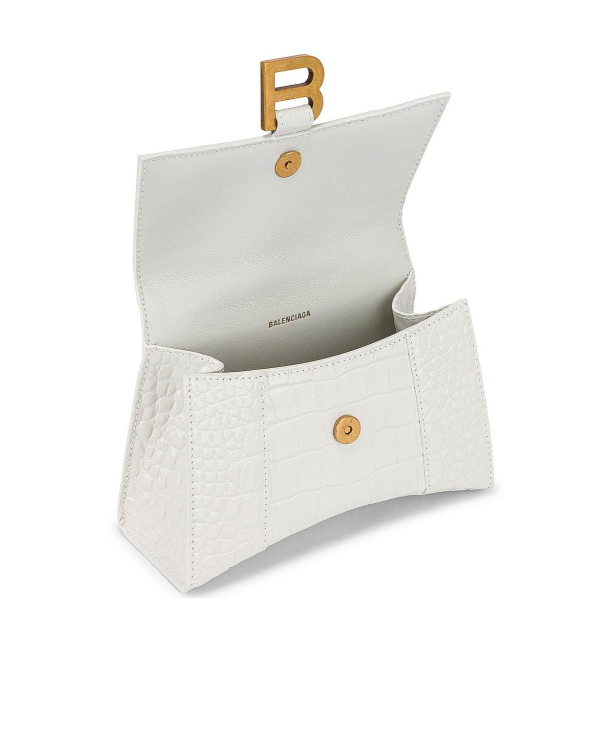 Balenciaga Hourglass S Mini Bag In White