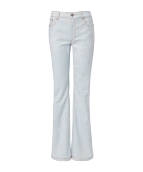 Etro Pegaso Embroidered Flared Jeans In White