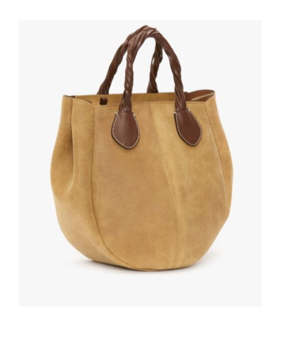 Jw Anderson Suede Tote Bag In Nude