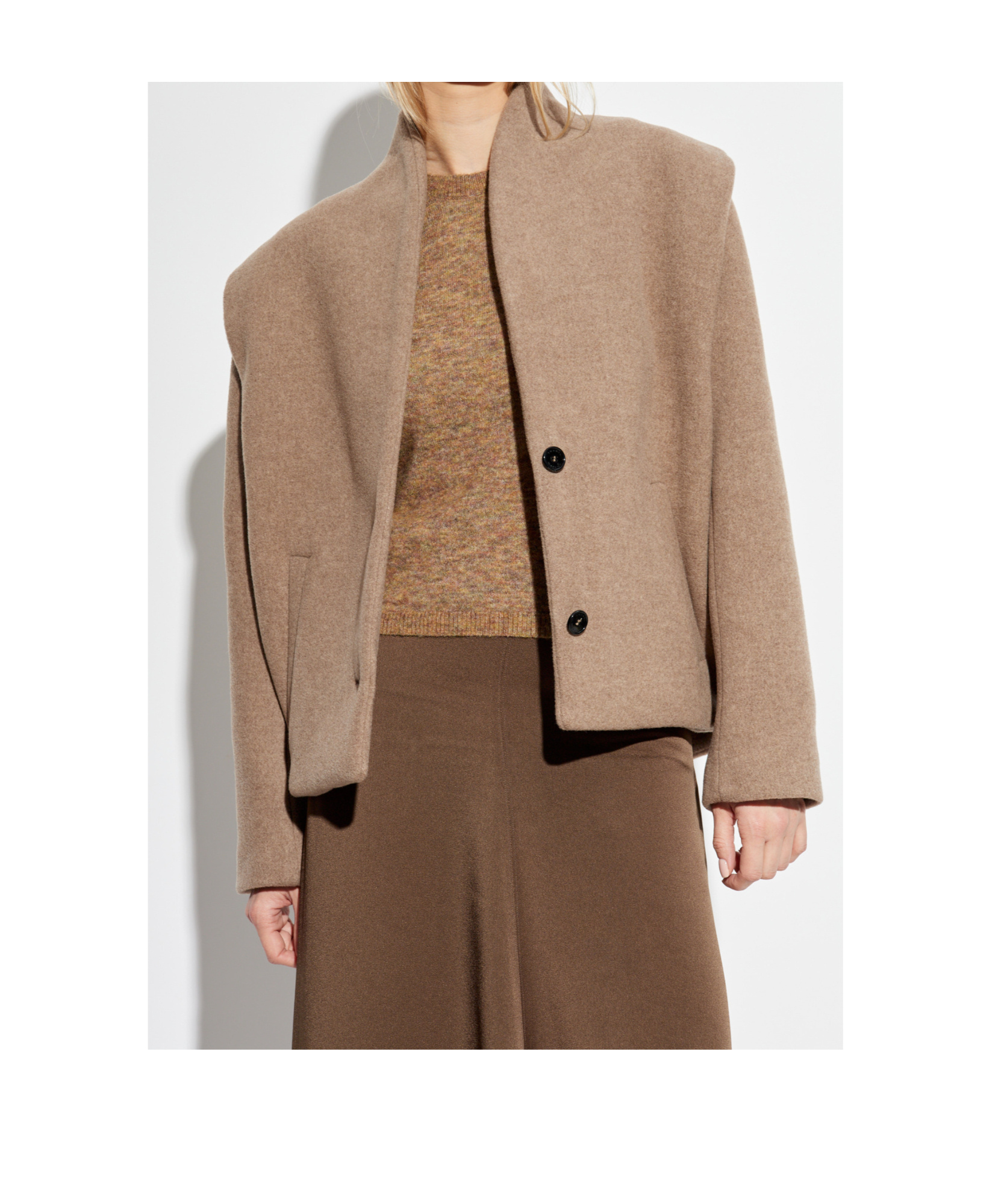 Isabel Marant Drogo Wool-blend Jacket In Nude