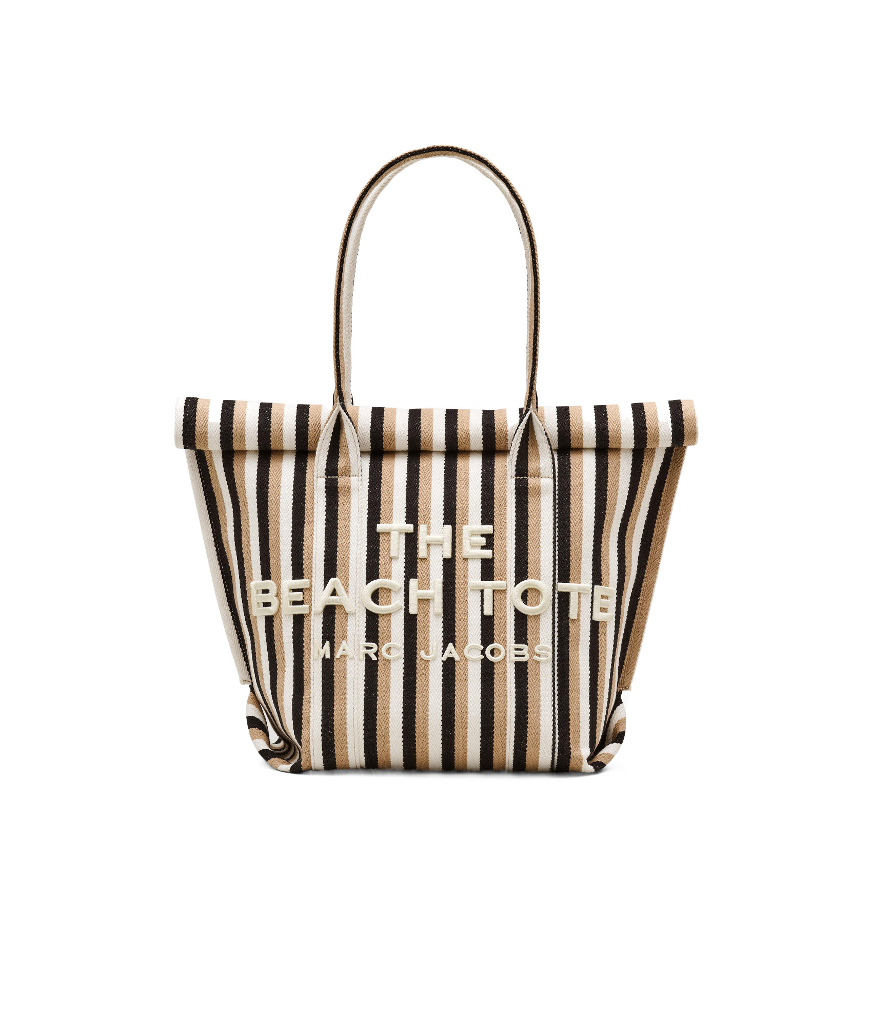 Marc Jacobs Striped Tote Bag In Nude