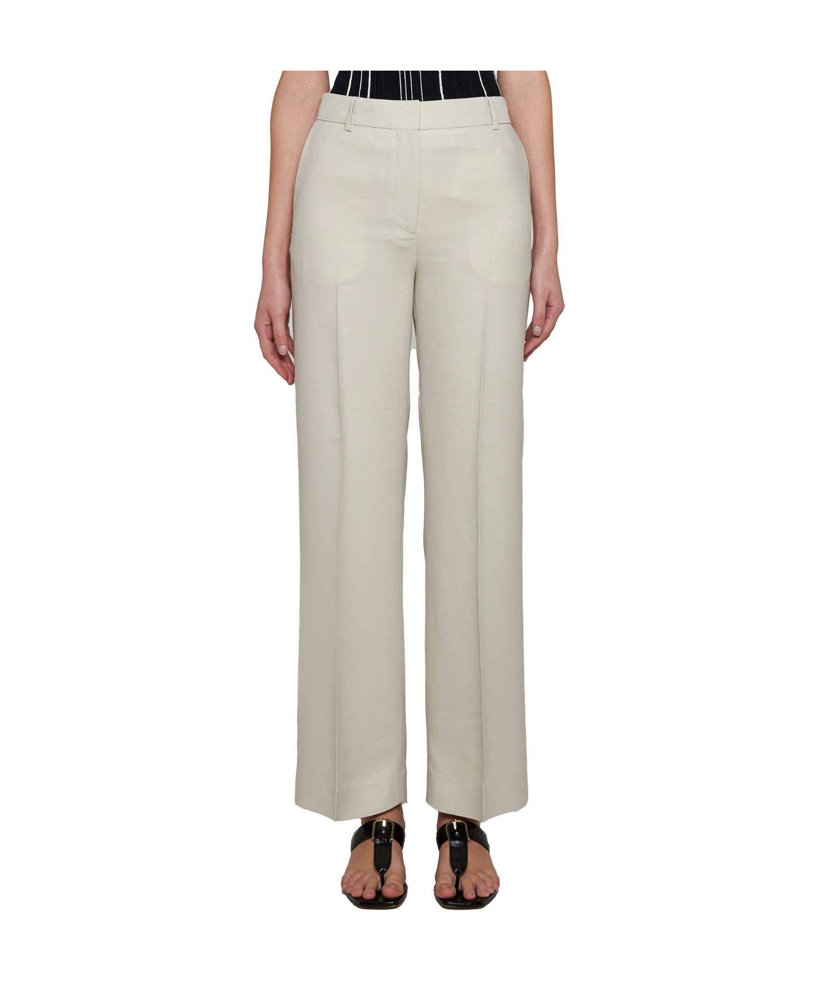 Totême Straight-leg Tailored Trousers In White