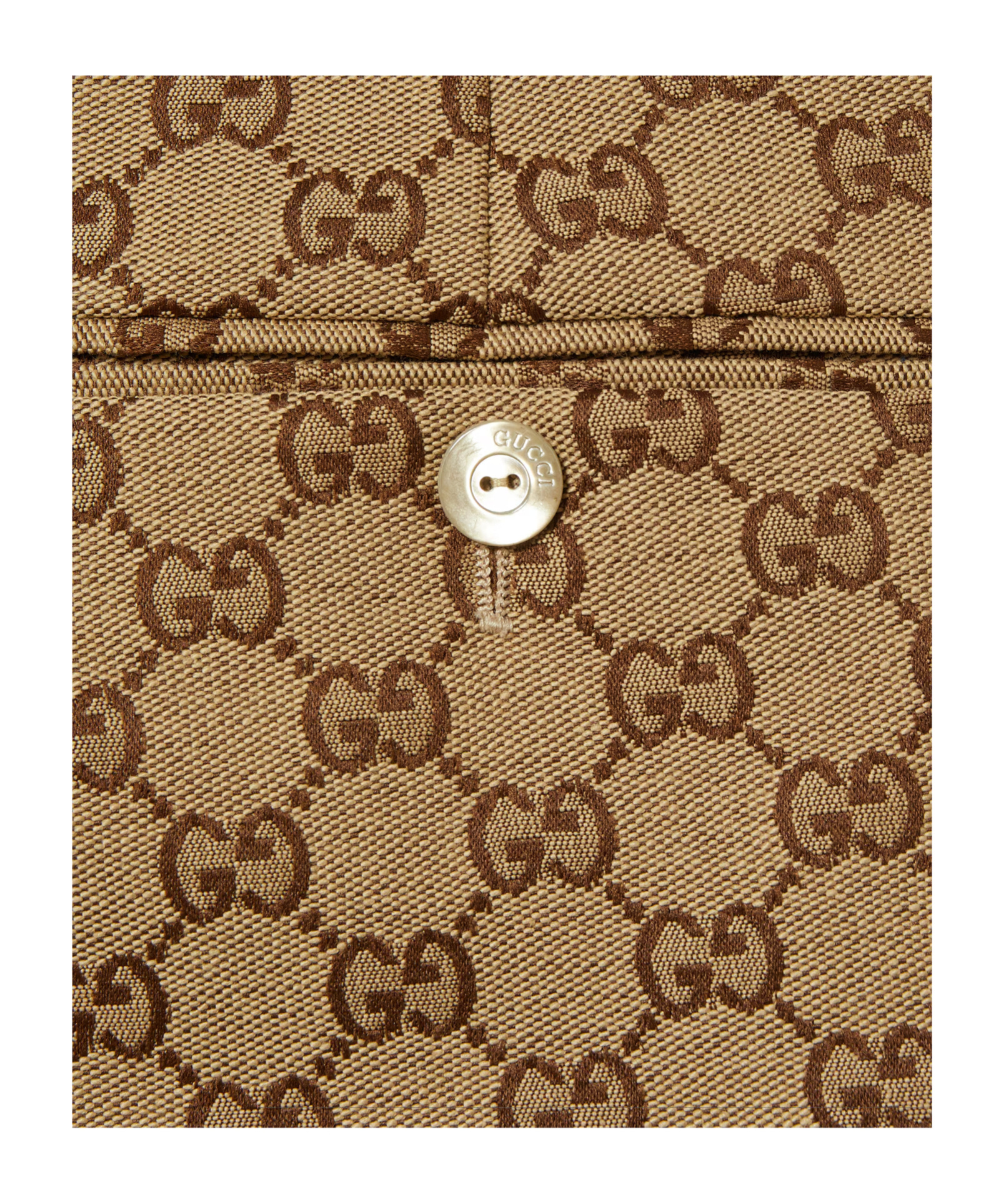 Gucci Gg Canvas Pant In Brown