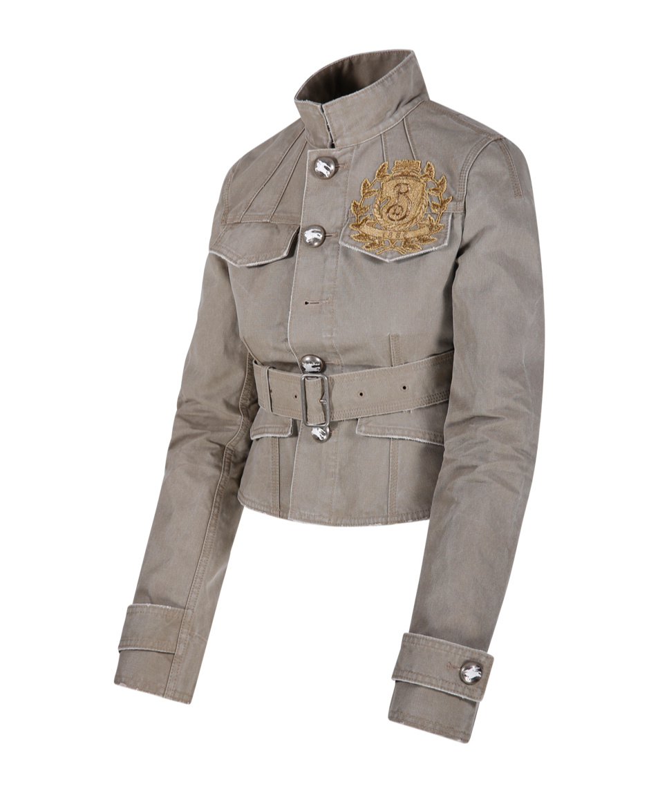 BURBERRY B CREST COTTON JACKET