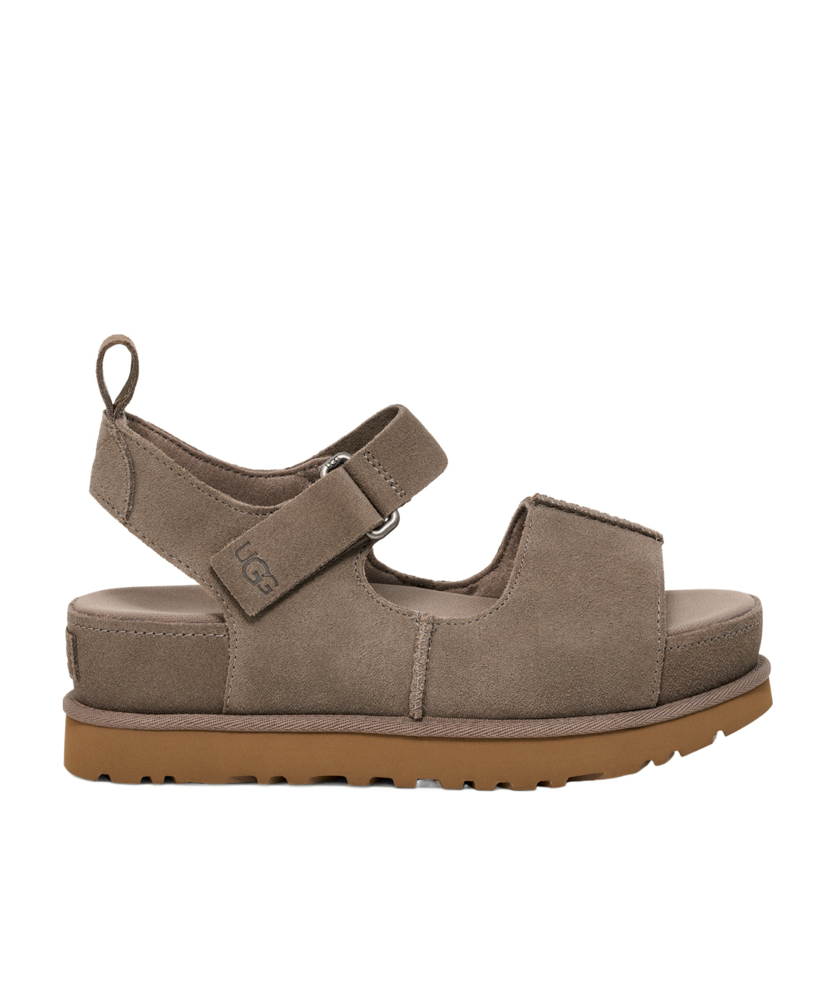 Ugg Suede Goldenstar Glide Sandals In Brown