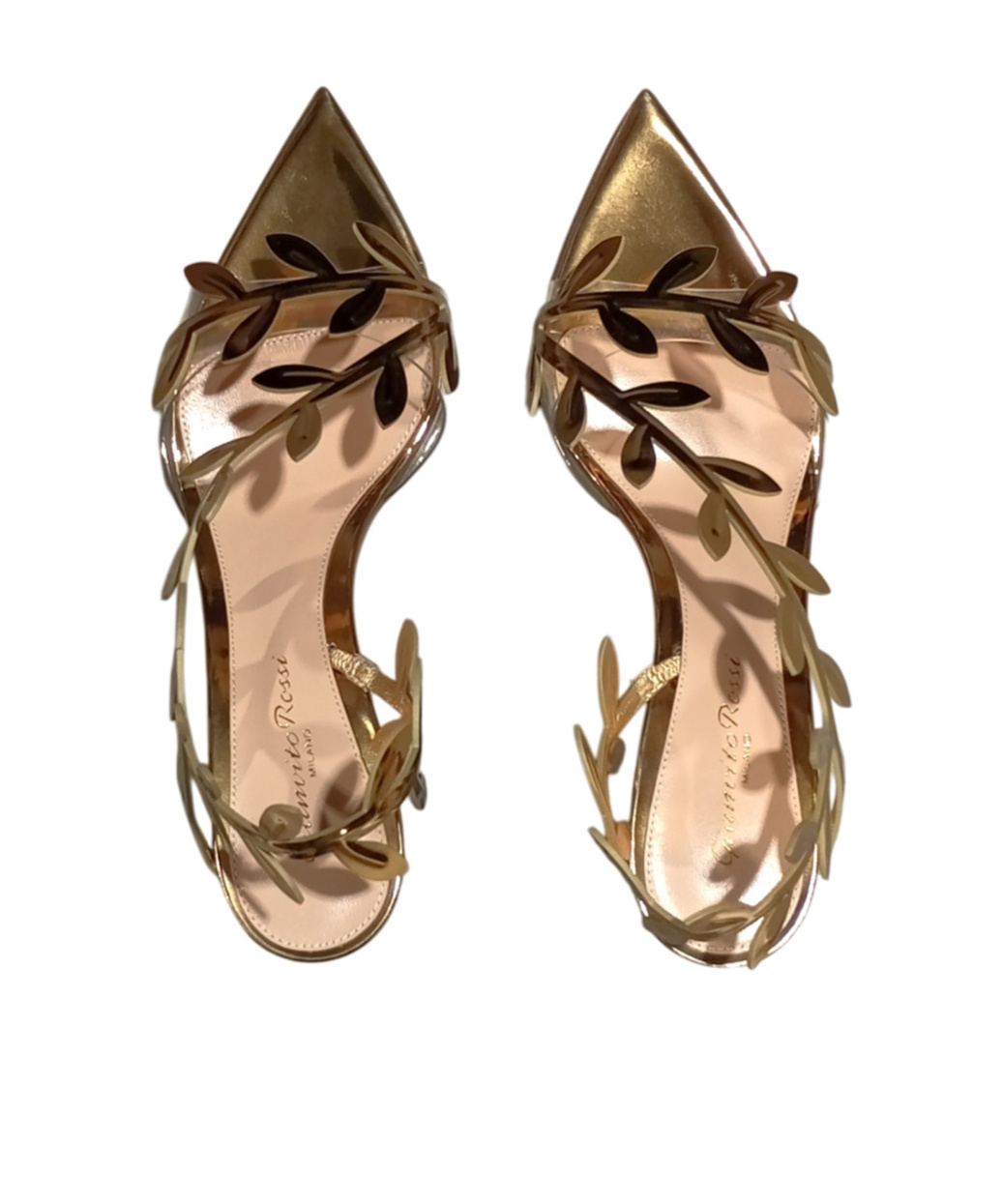 Gianvito Rossi Pointed High-heeled Sandals In Brown