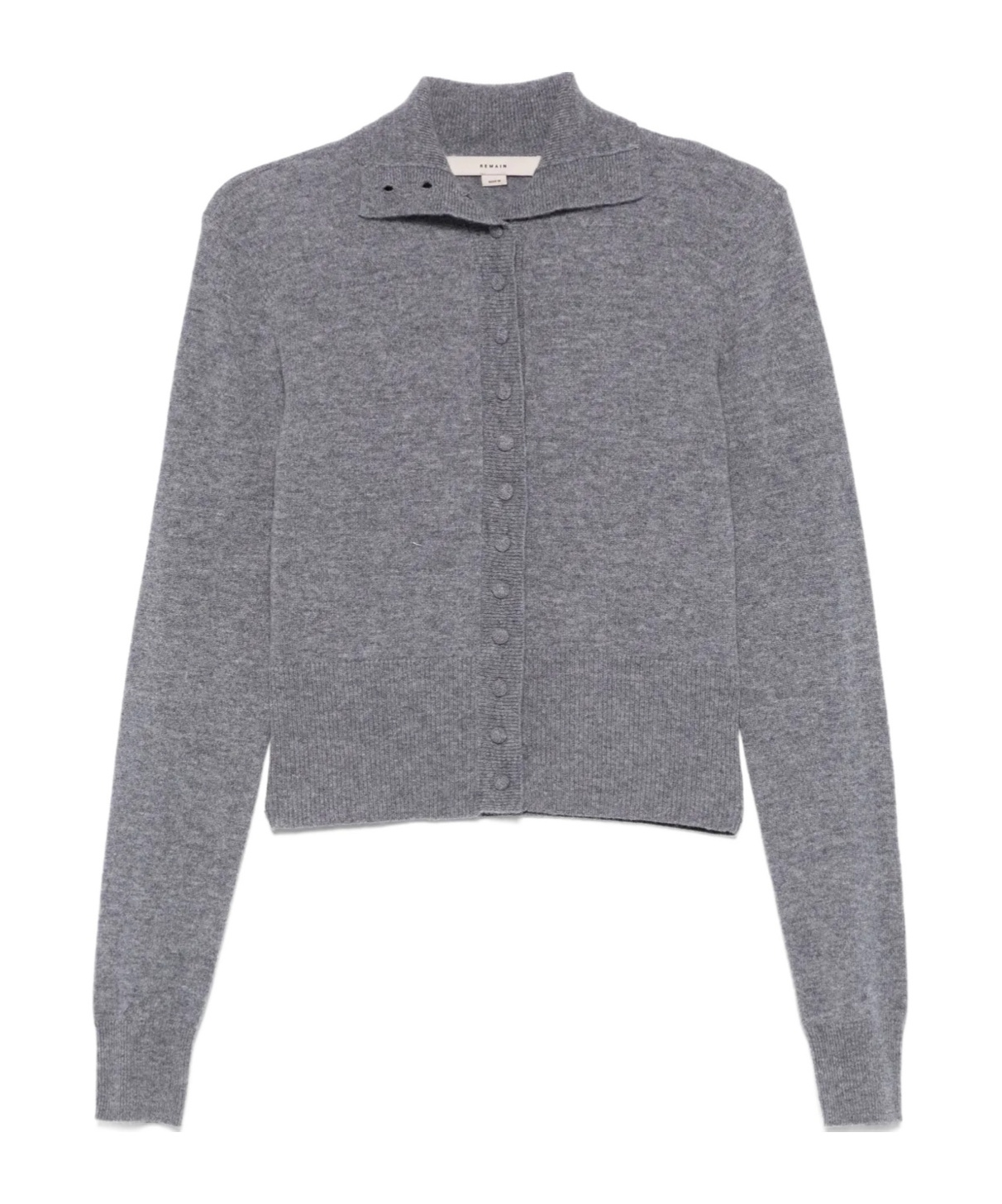 Remain Birger Christensen Turtleneck Cardigan In Gray