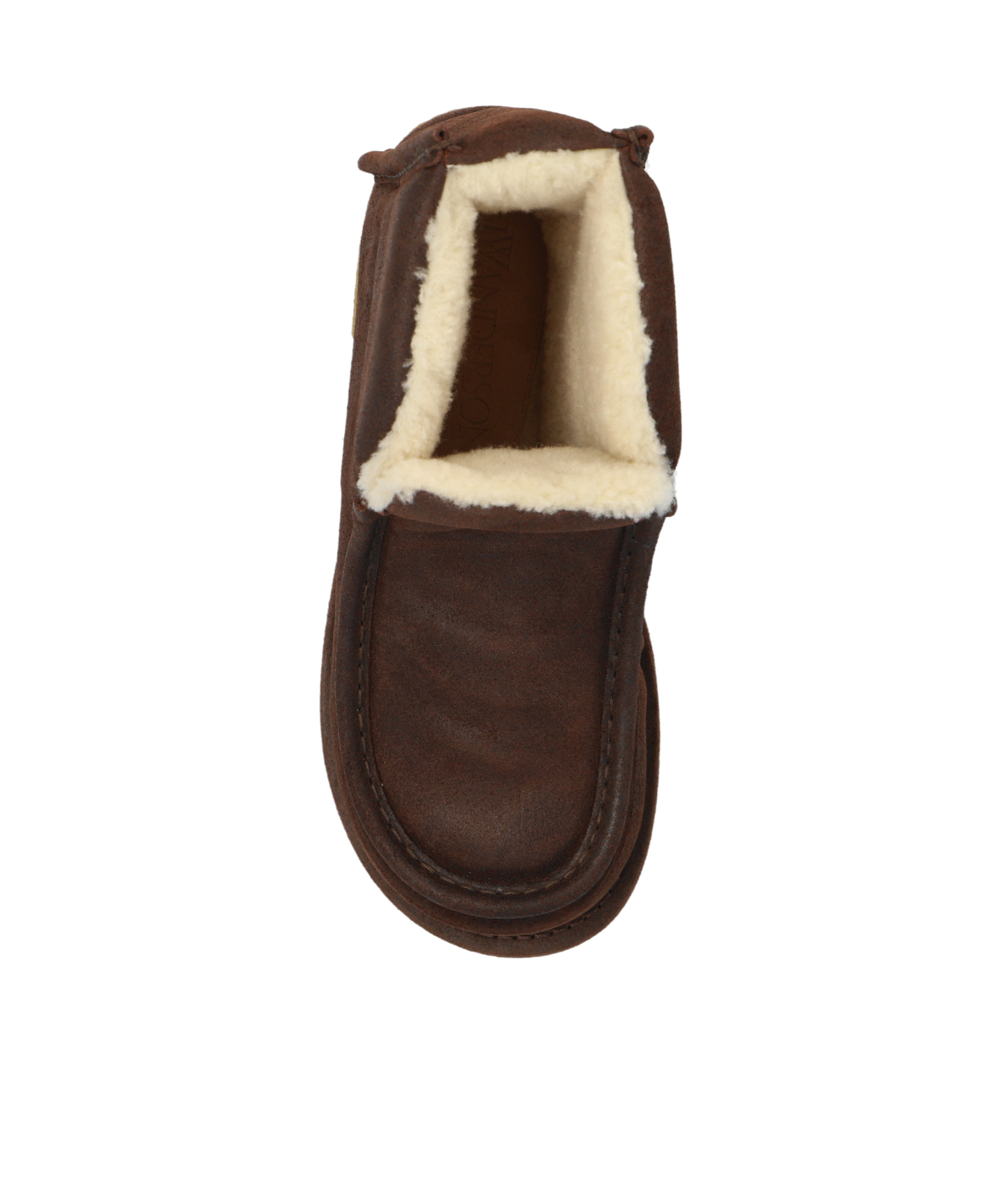 Jw Anderson Shearling-lined Suede Boots In Black