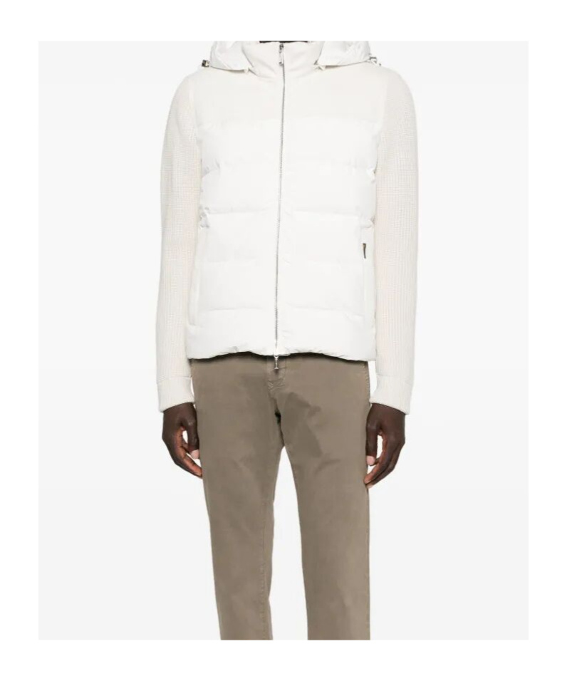 Moorer Hooded Cotton Jacket In Multi