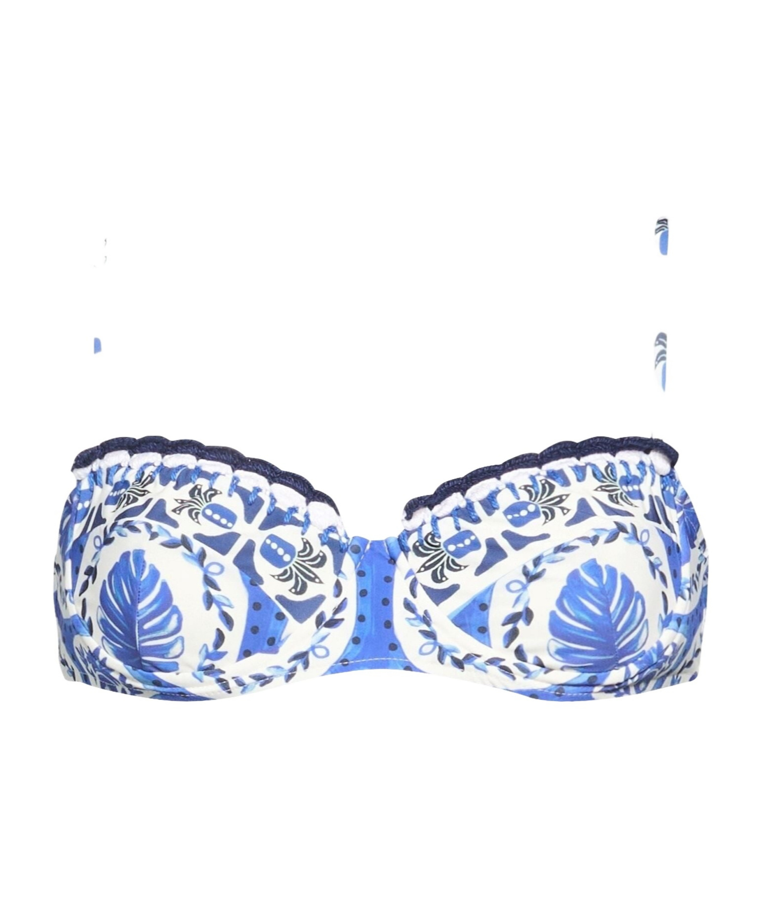 Farm Rio Colorblock Bikini Top In Blue