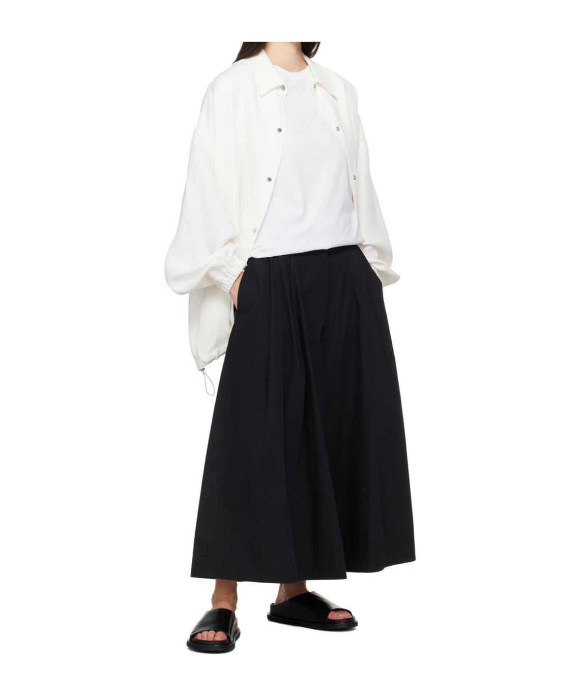 Studio Nicholson Minimalist Slide Flat Shoes In Black