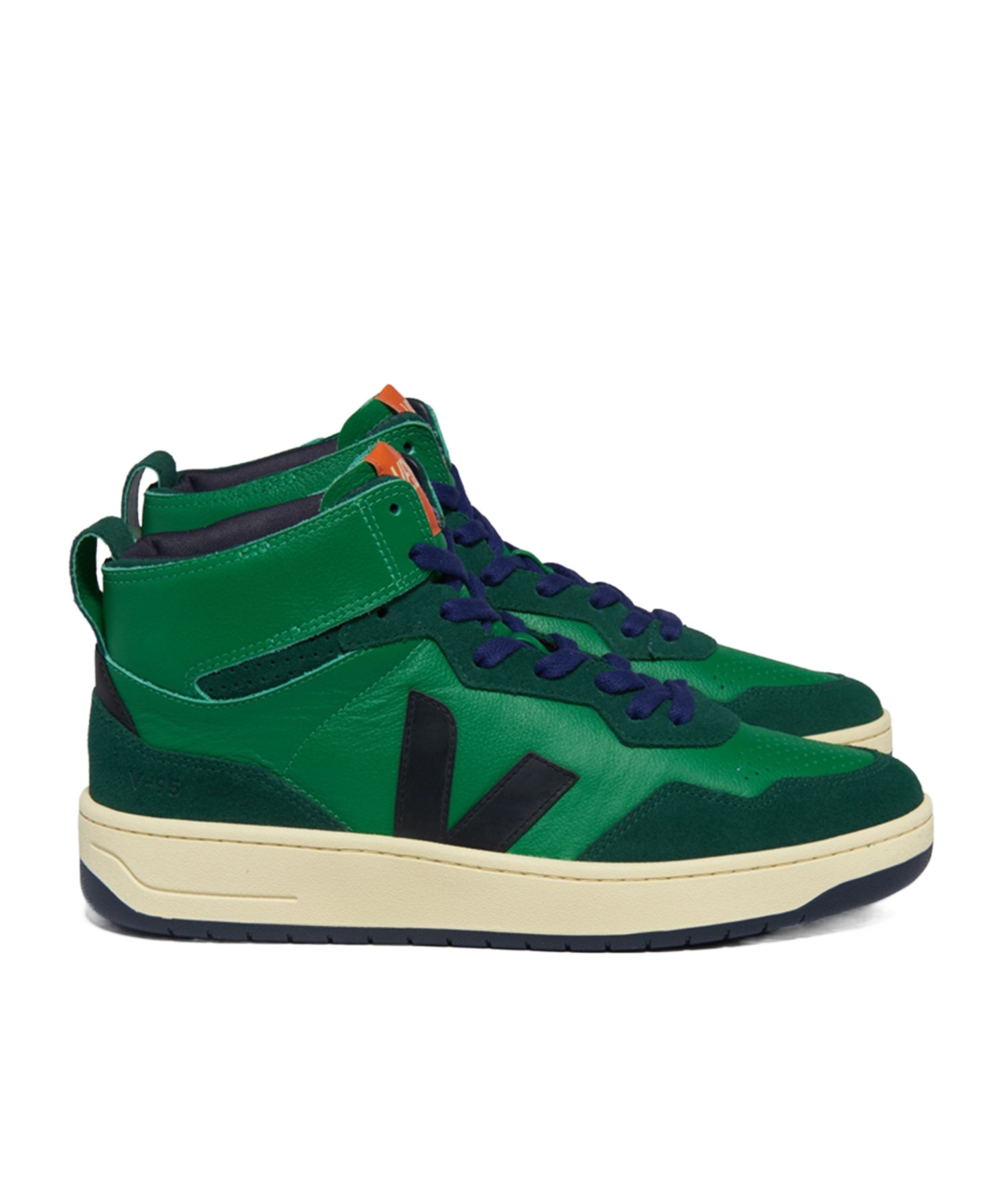 Veja Lace-up High-top Casual Shoes In Green