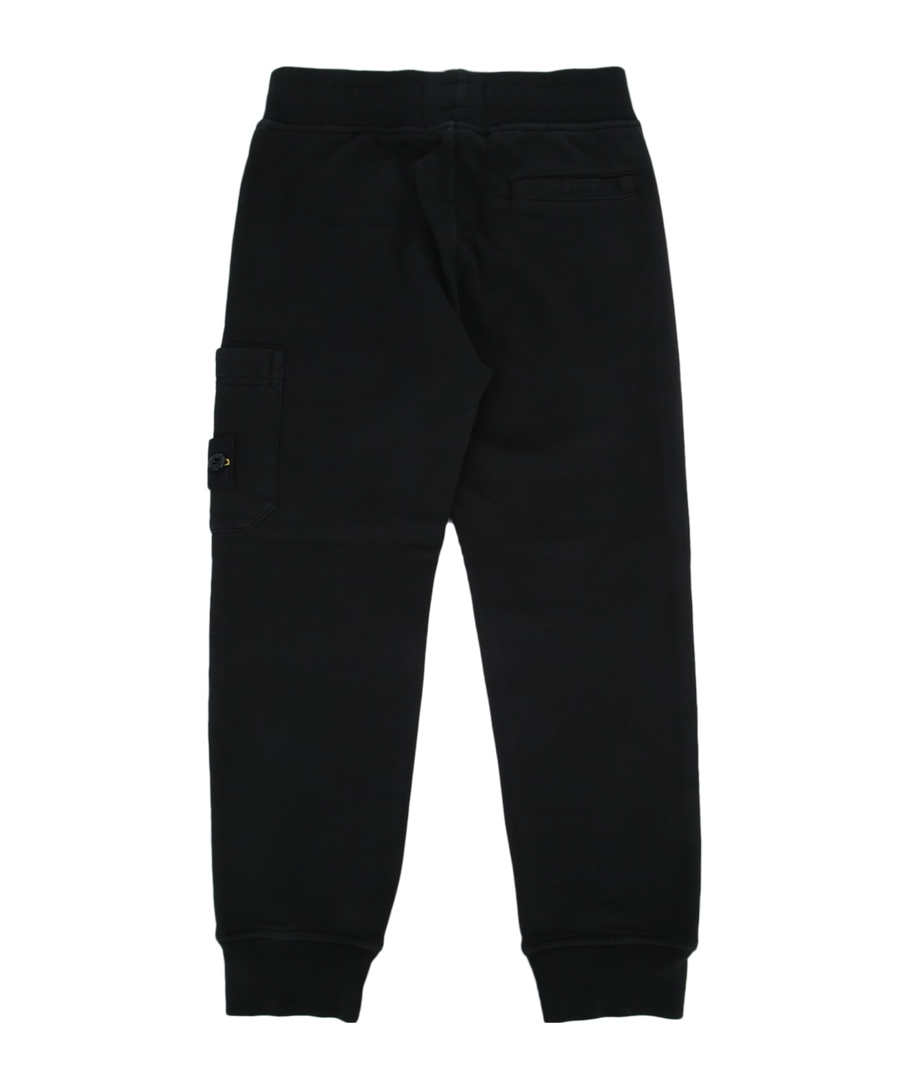 Stone Island Elastic Waist Track Pants In Black
