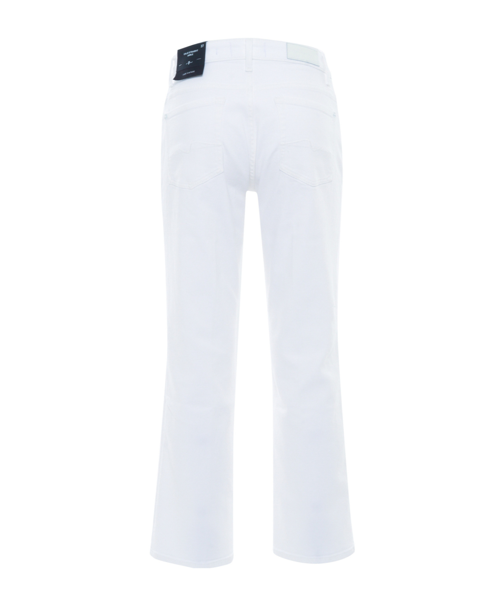 7 For All Mankind Denim Trousers With Belt Loops In White