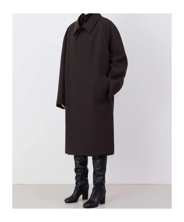 Lemaire Three-quarter Length Coat In Black