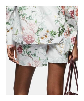Attico Printed Shorts In White