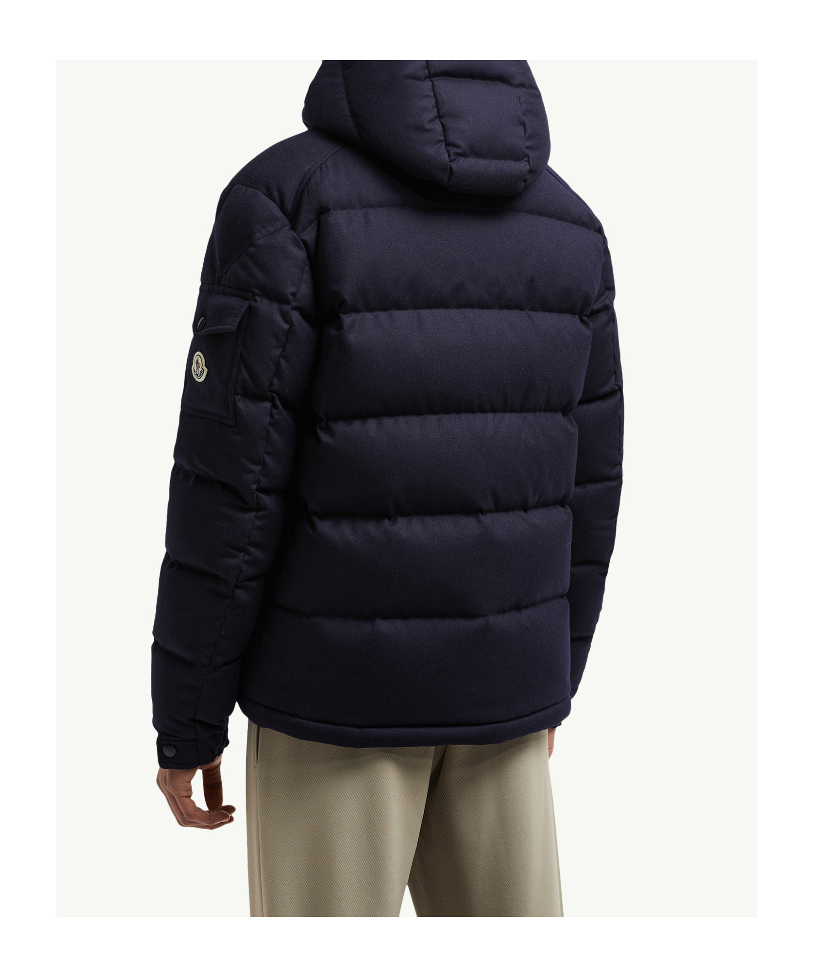 Moncler Men Montgenevre Virgin Wool Down Jacket In Blue