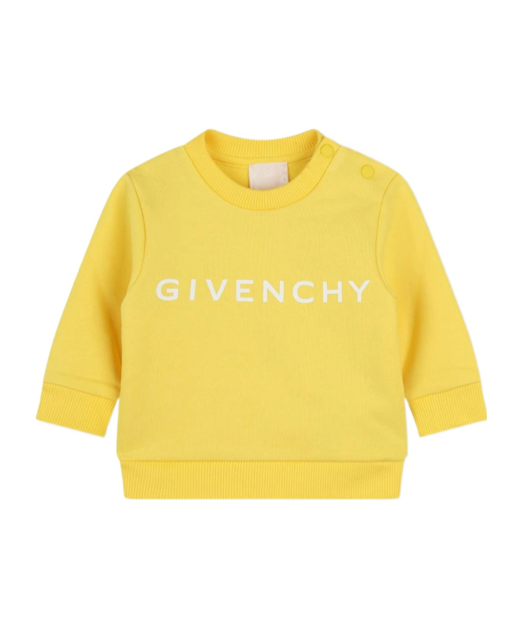 Givenchy Long-sleeved Round-neck Sweater In Yellow
