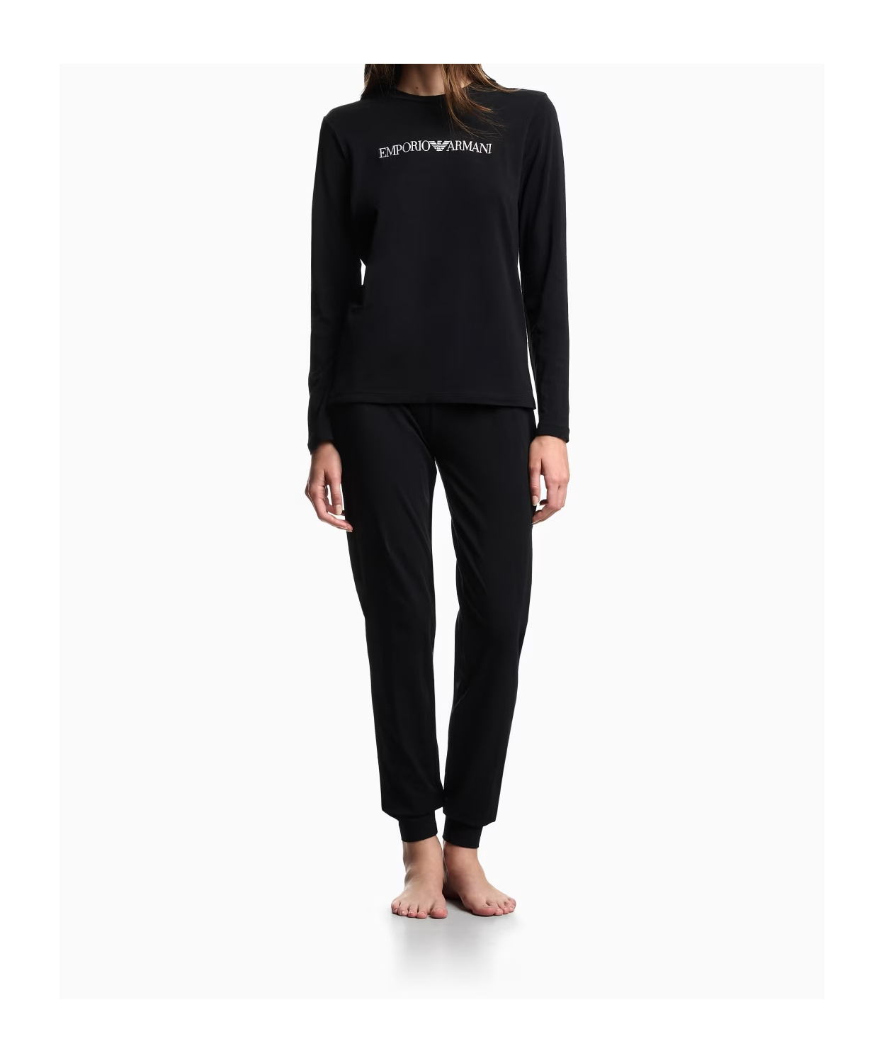 Emporio Armani Two Piece Pajamas Set In Black
