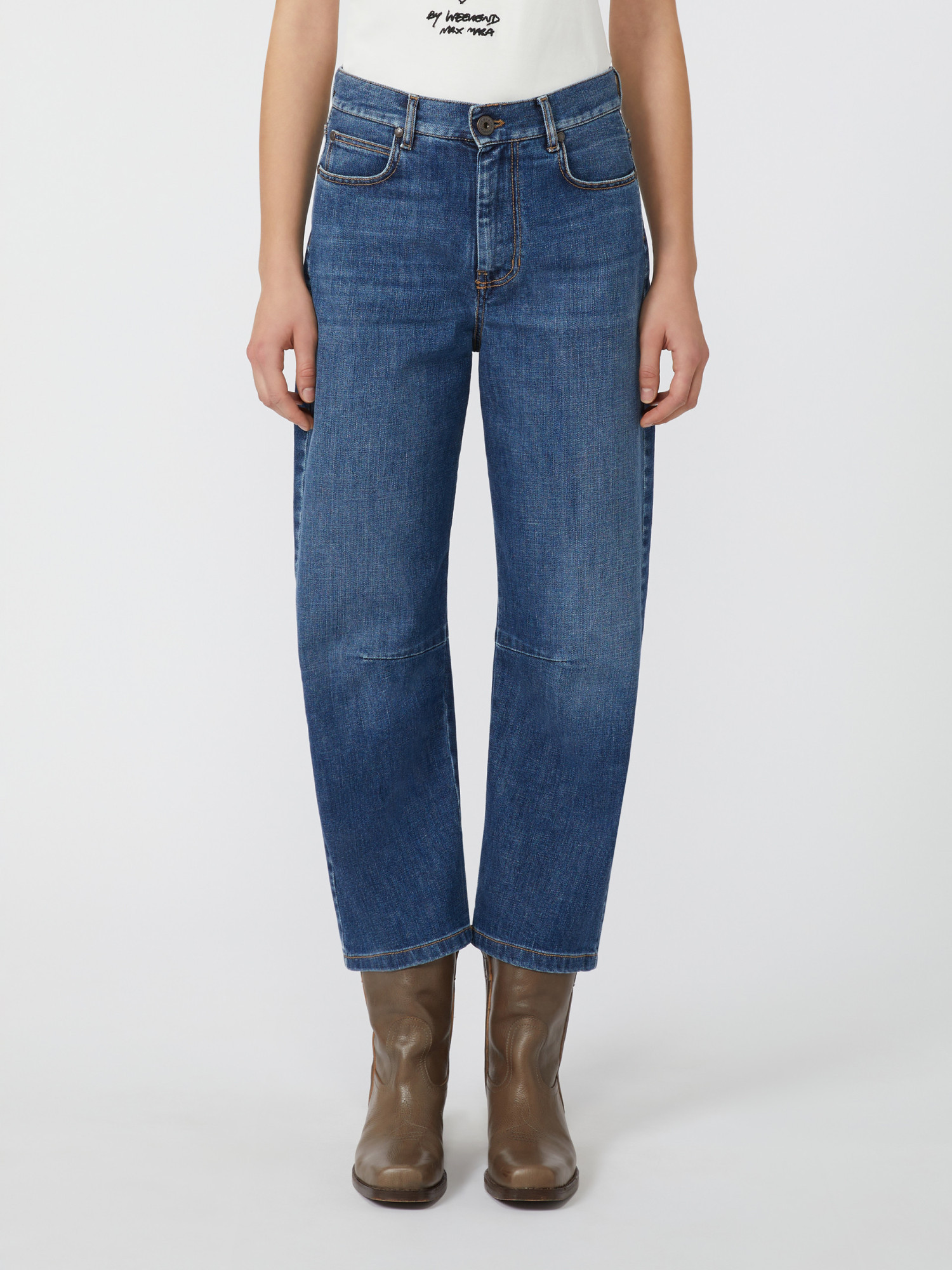 Weekend Max Mara Denim Trousers With Belt Loops