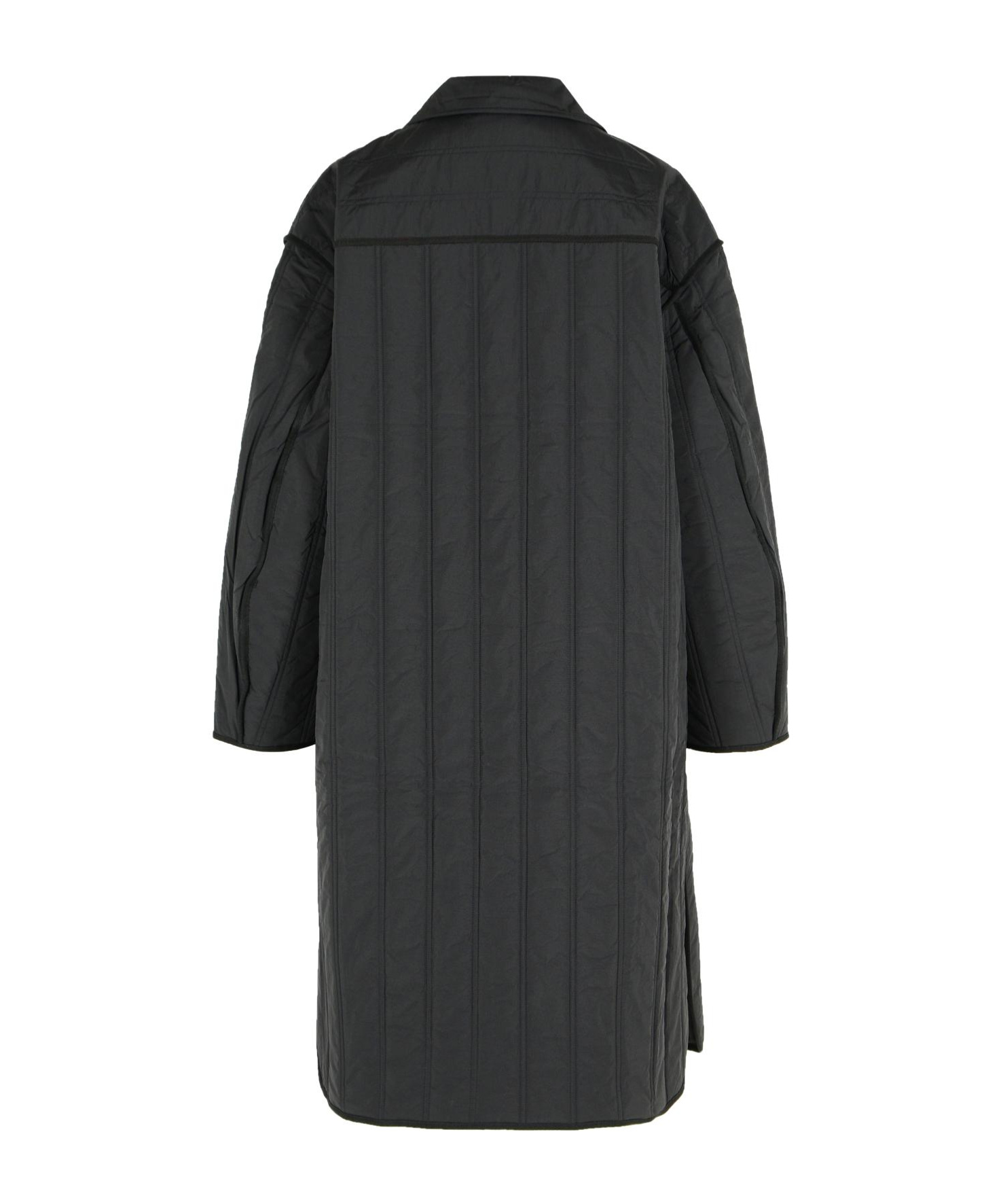 Closed Sewed Long-sleeve Down Jacket In Black
