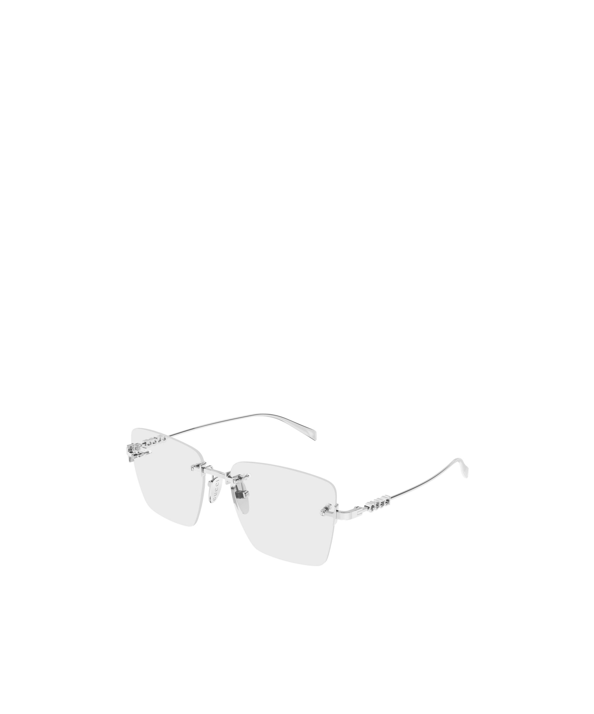 Gucci Eyewear Rectangular Frame Glasses In Gray