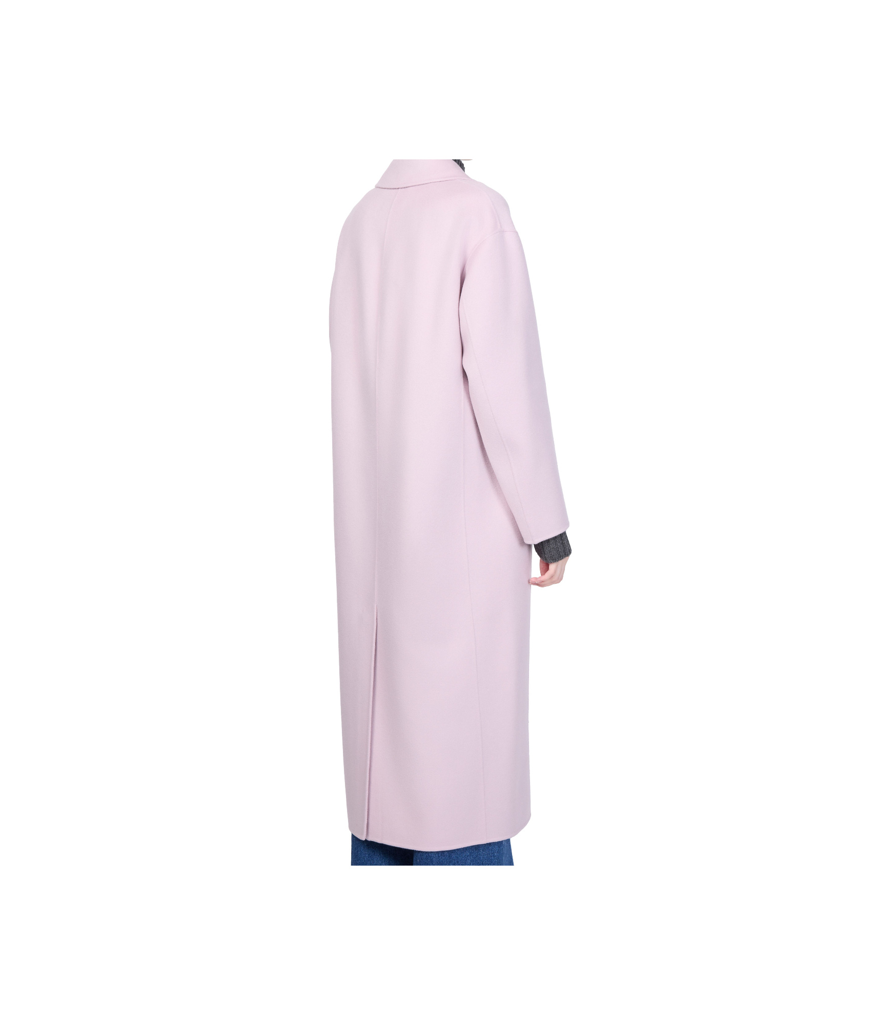 Max Mara Favola Long Coat In Pink