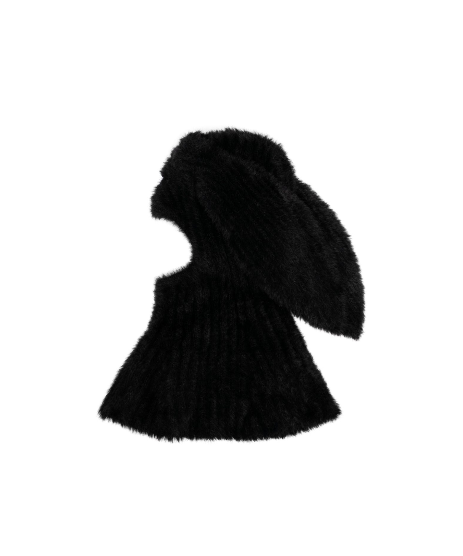 Charles Jeffrrey Loverboy Ribbed Knit Balaclava In Black