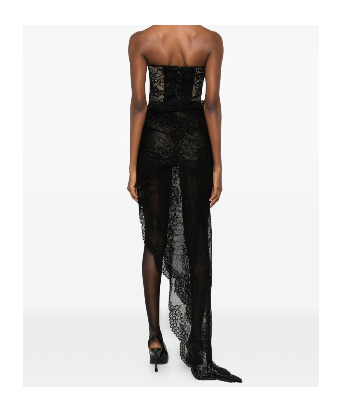 Giuseppe Di Morabito Lace Asymmetric Dress In Black