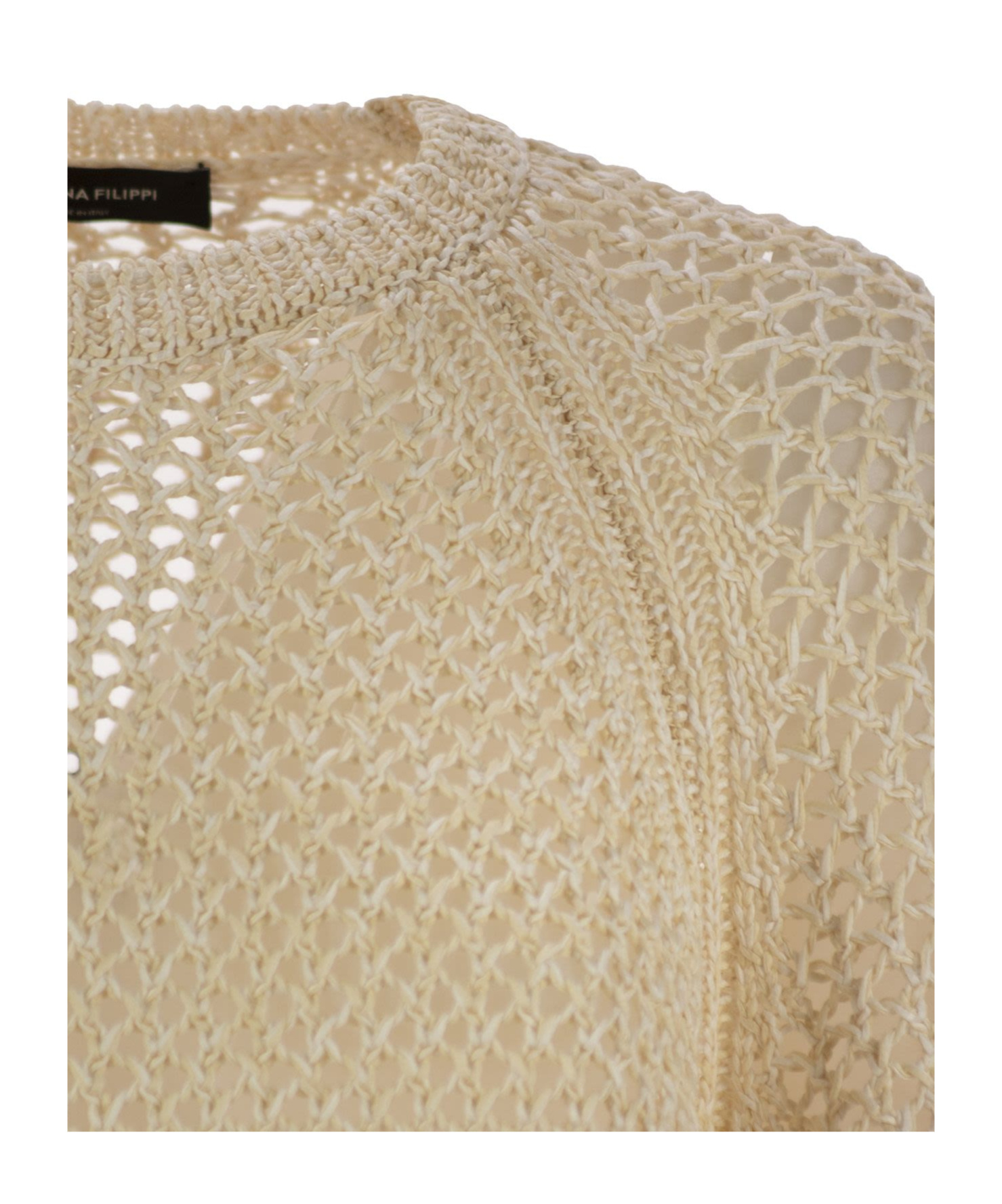 Fabiana Filippi Round Neck Sweater In Nude