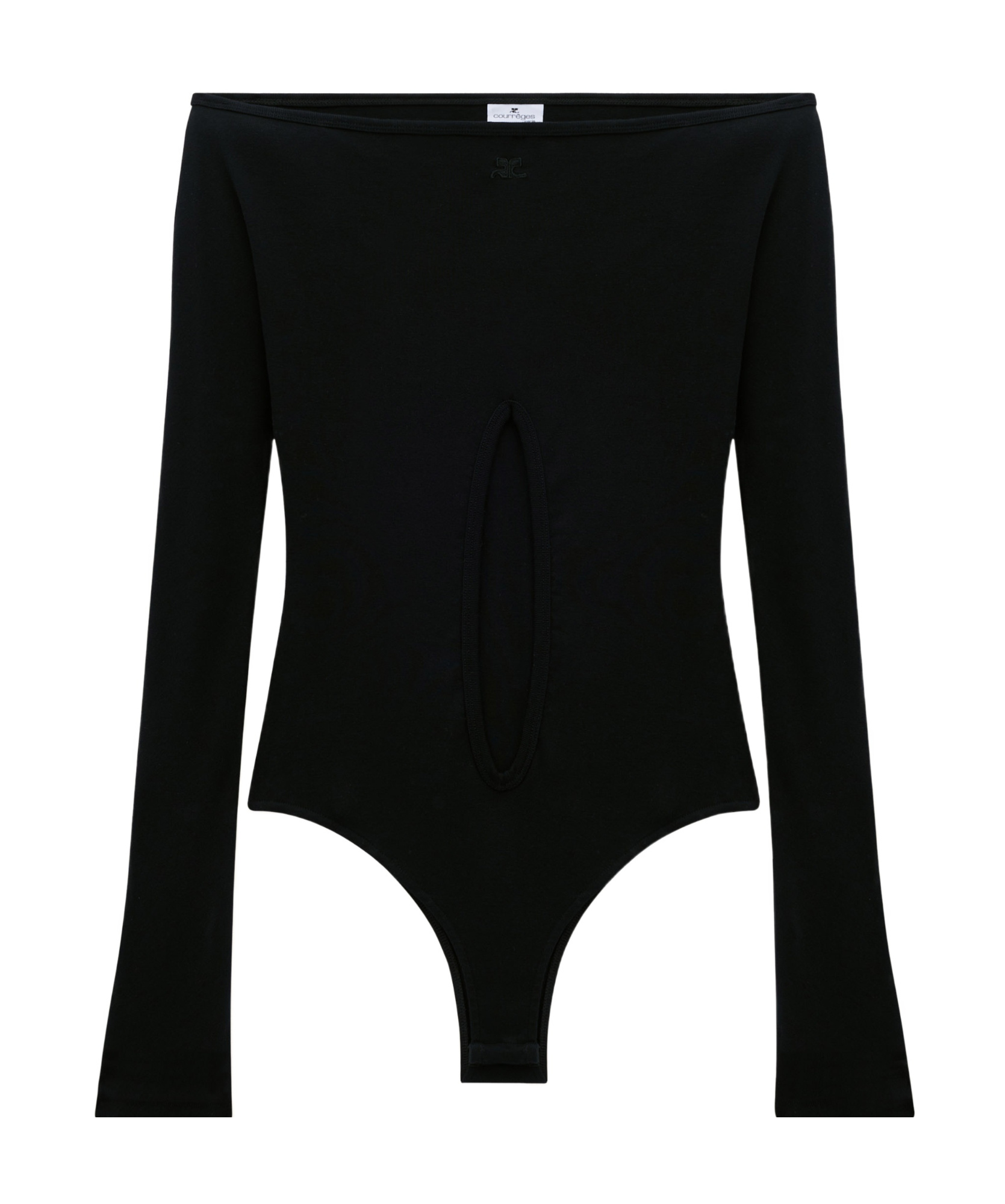 Courrèges Courreges Woman Bodysuit Black Size M Viscose, Elastane In Black