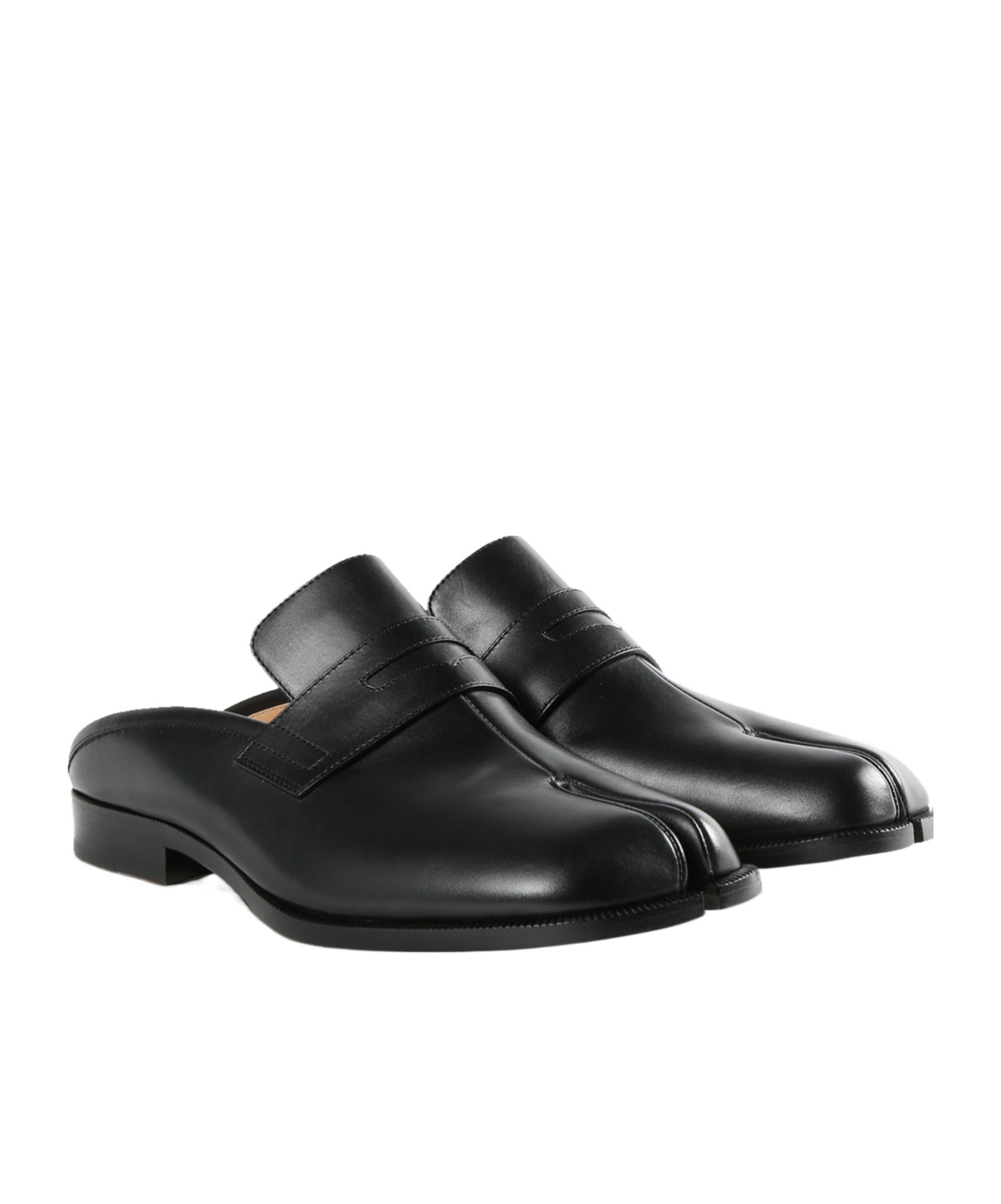 Maison Margiela Black Tabi City Loafer Mules In Black