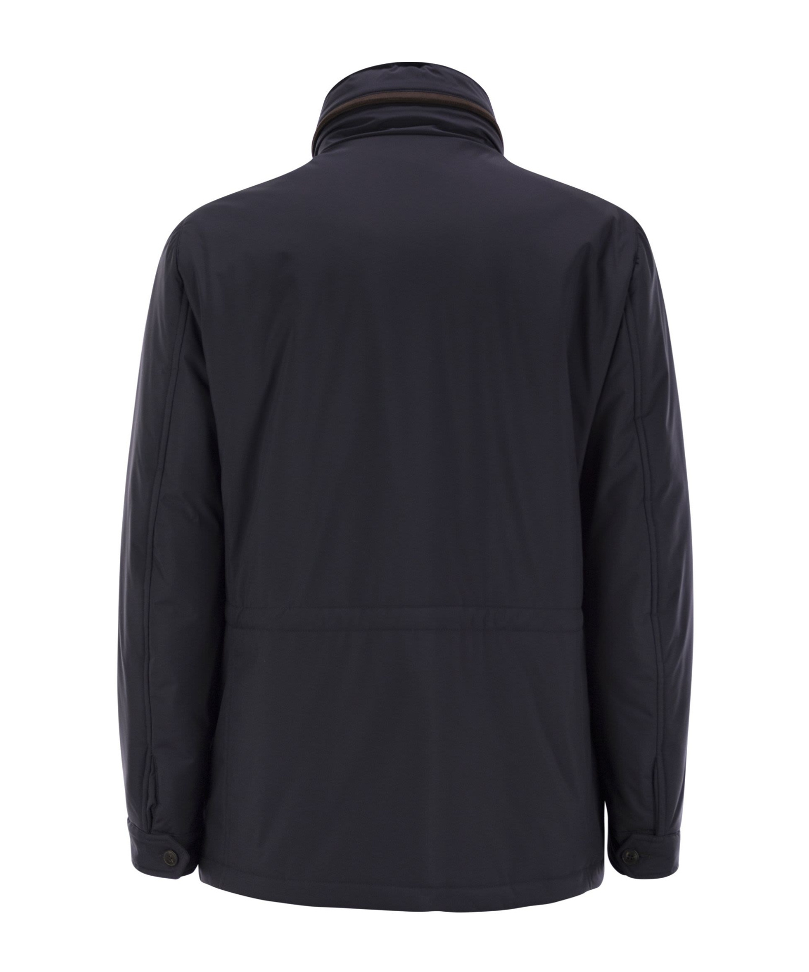 Fedeli Long-sleeved Cotton Jacket In Black