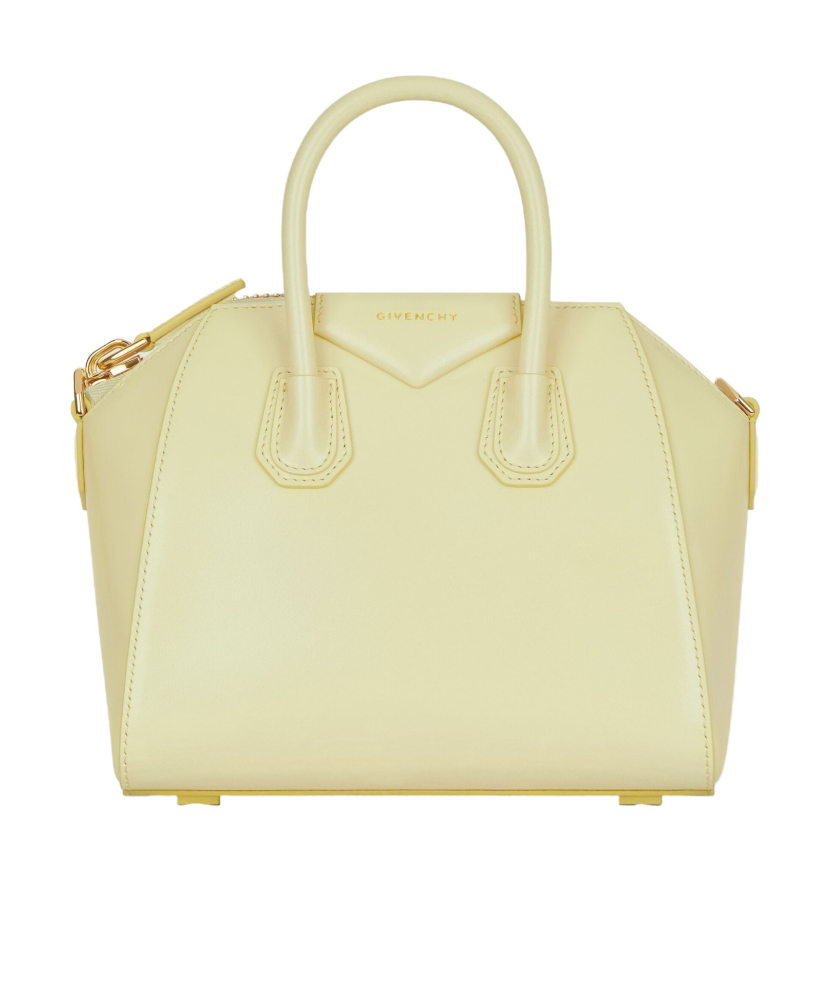 Givenchy Mini Leather Antigona Top-handle Bag In Yellow