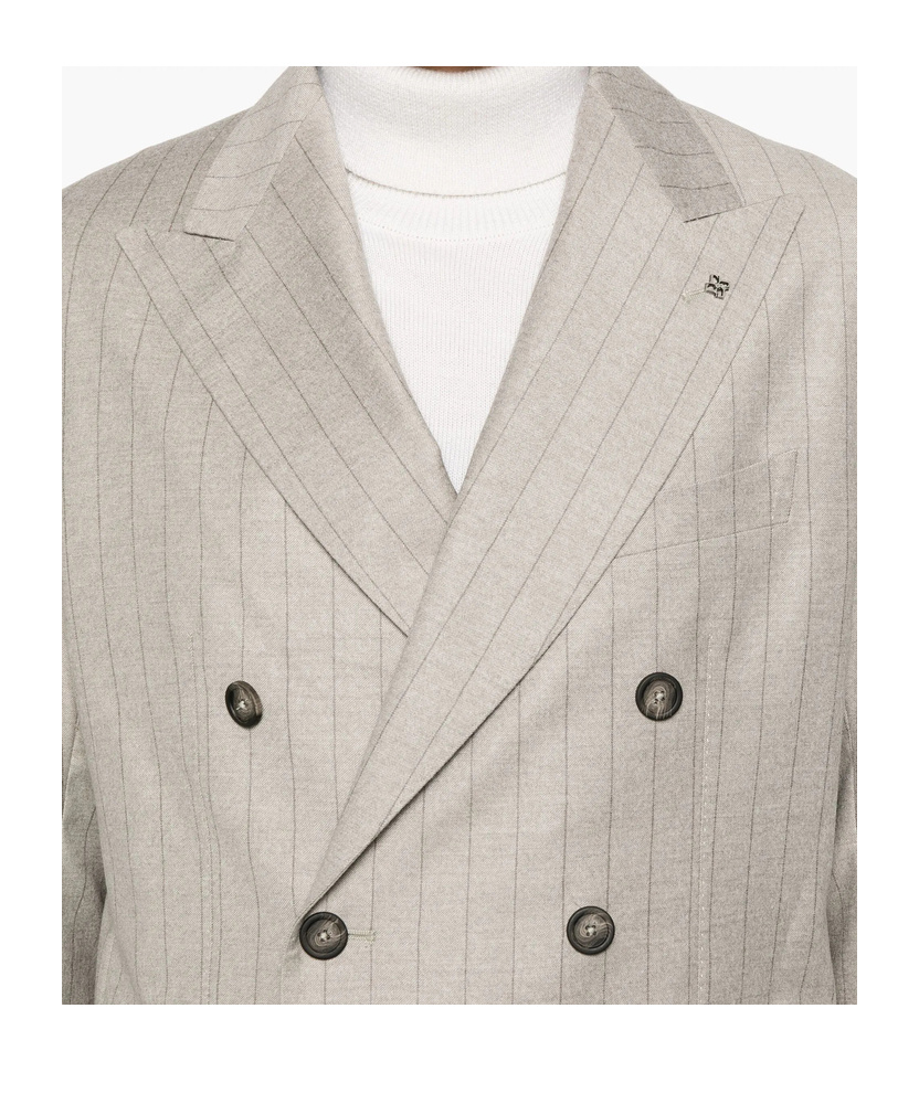 Tagliatore Long Sleeve Blazer And Belt Loop Pants Set