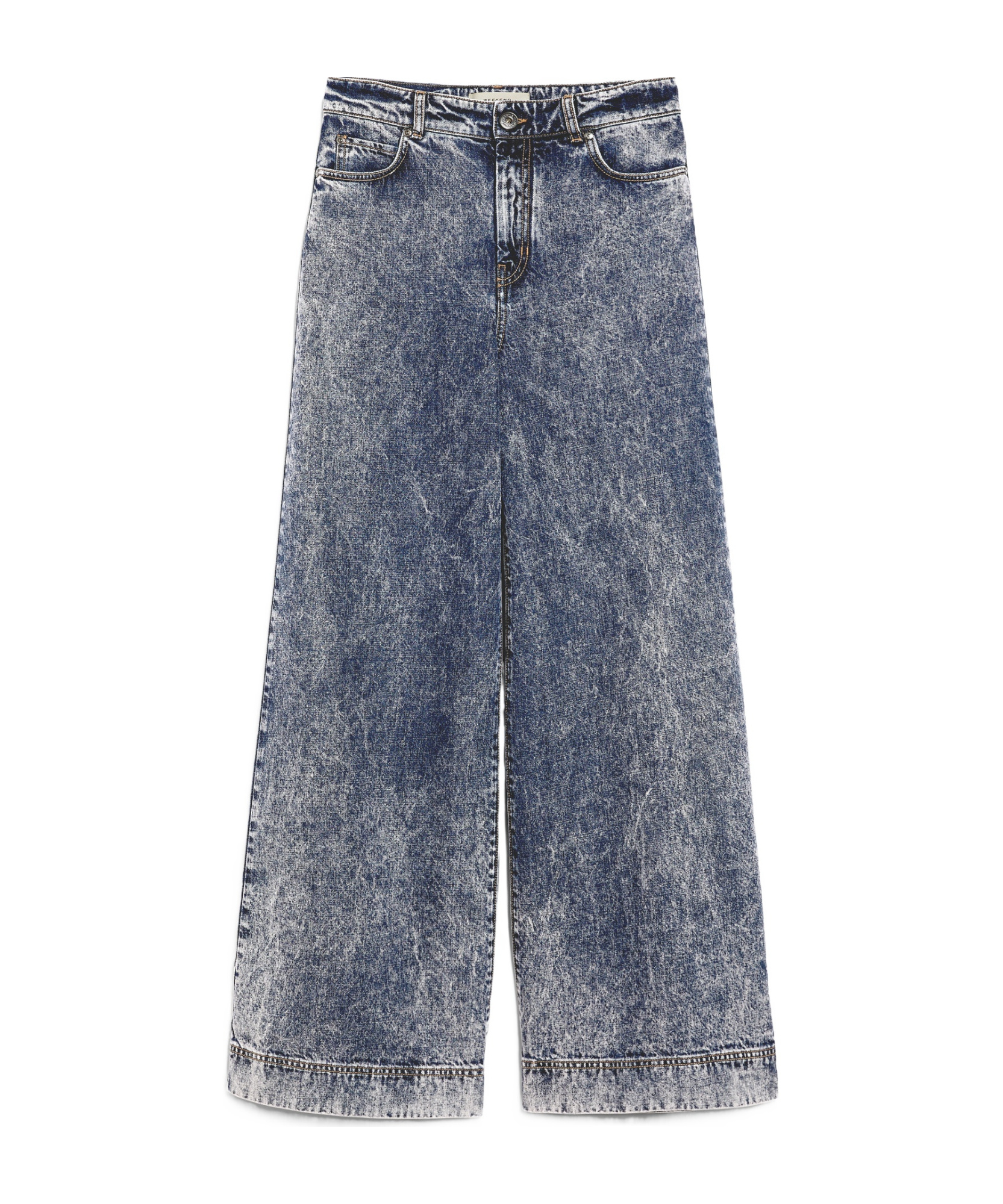 WEEKEND MAX MARA COTTON DENIM WIDE JEANS