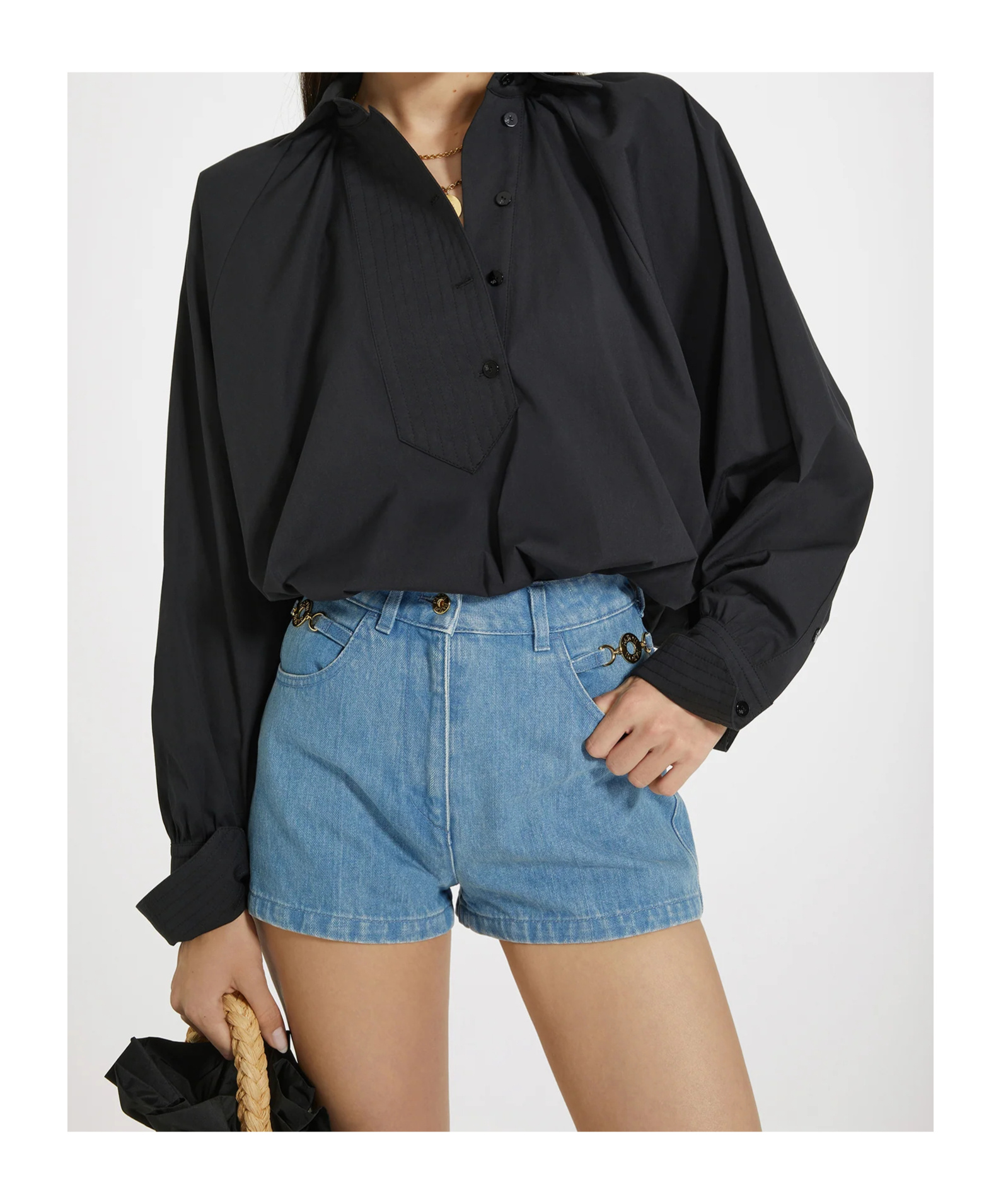 Patou Artist Blouse In Sustainable Cotton In Black
