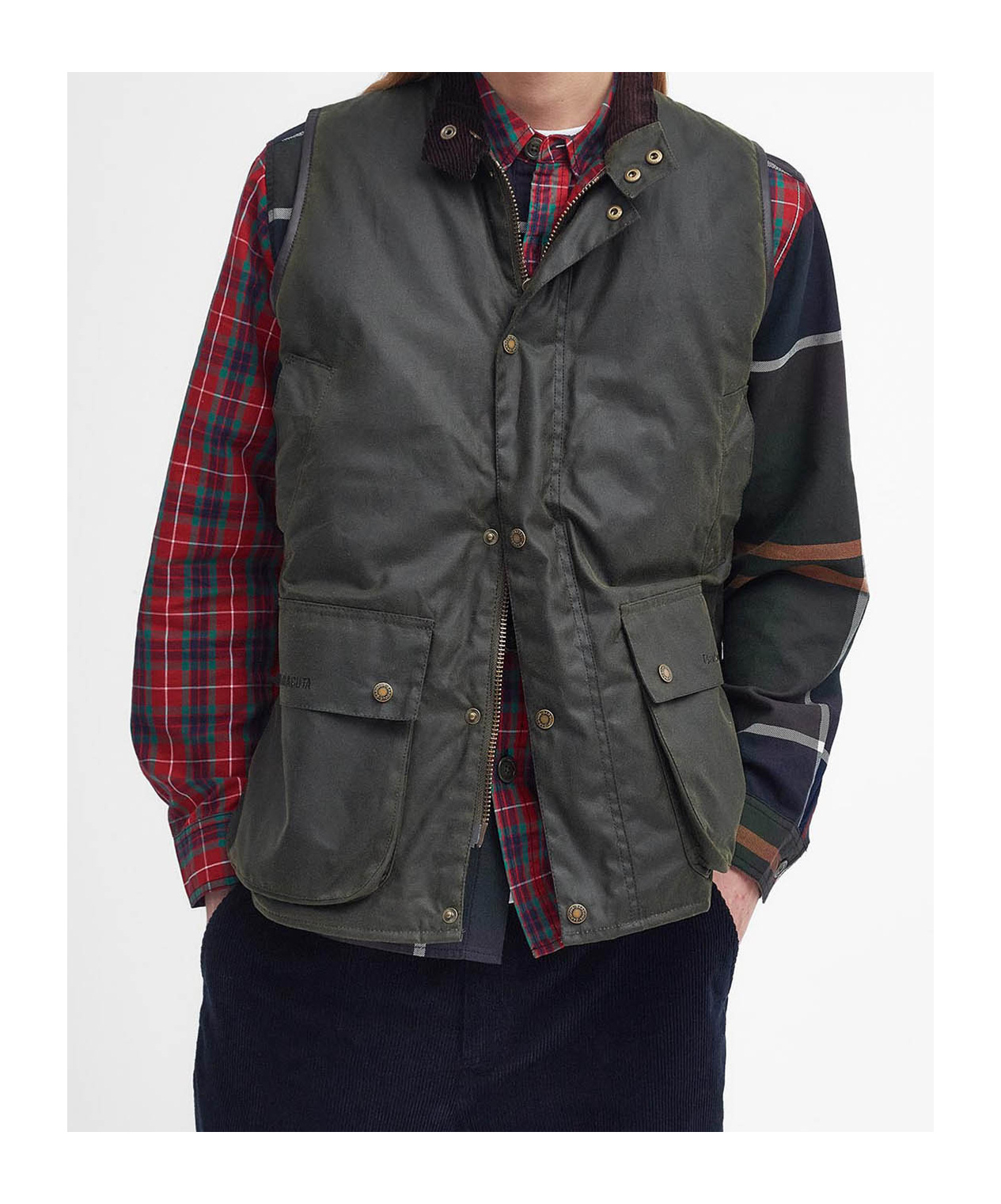 Baracuta Men's Barbour Xwaxed Oversized Vest Jacket In Black