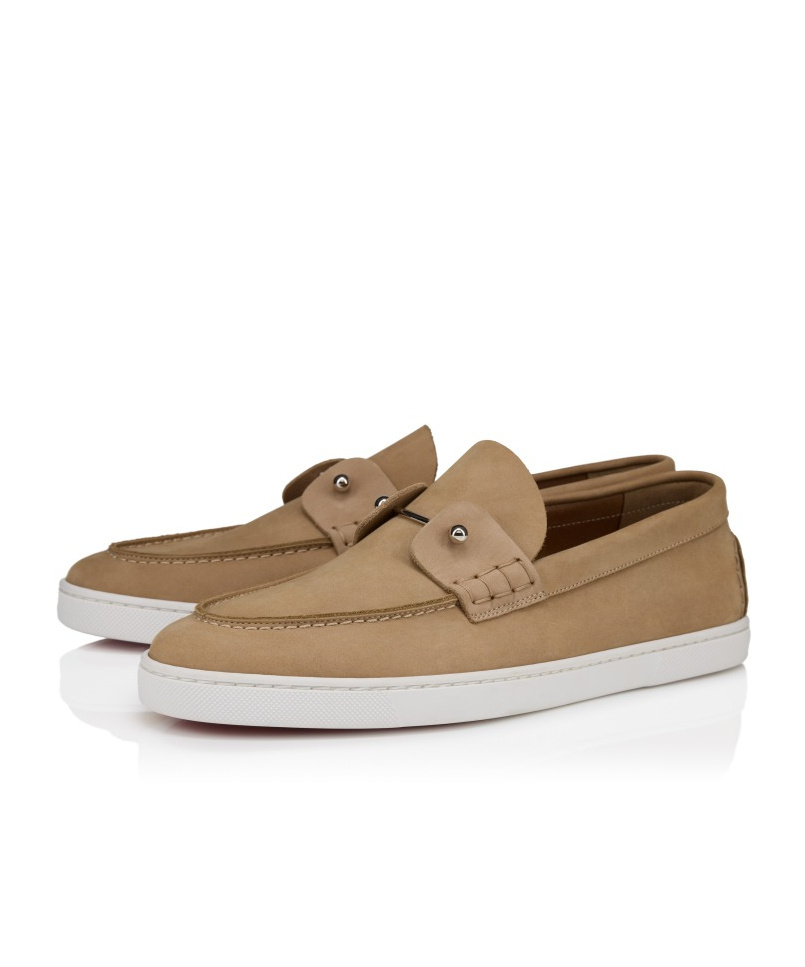 Christian Louboutin Reversed Nubuck Leather Loafers