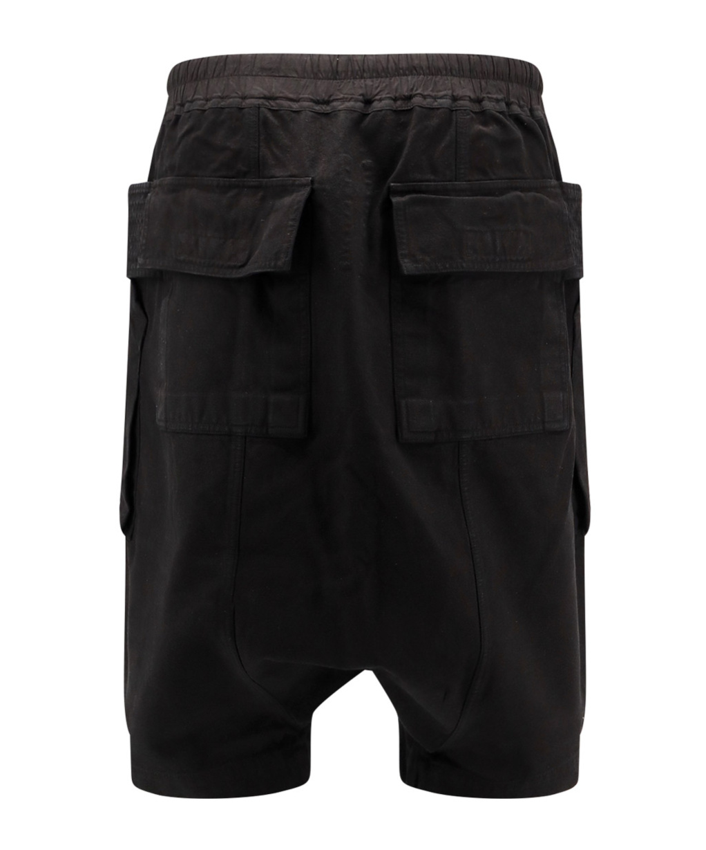 Rick Owens Drkshdw Drkshdw By Rick Owens Cotton Multi-pocket Bermuda In Black